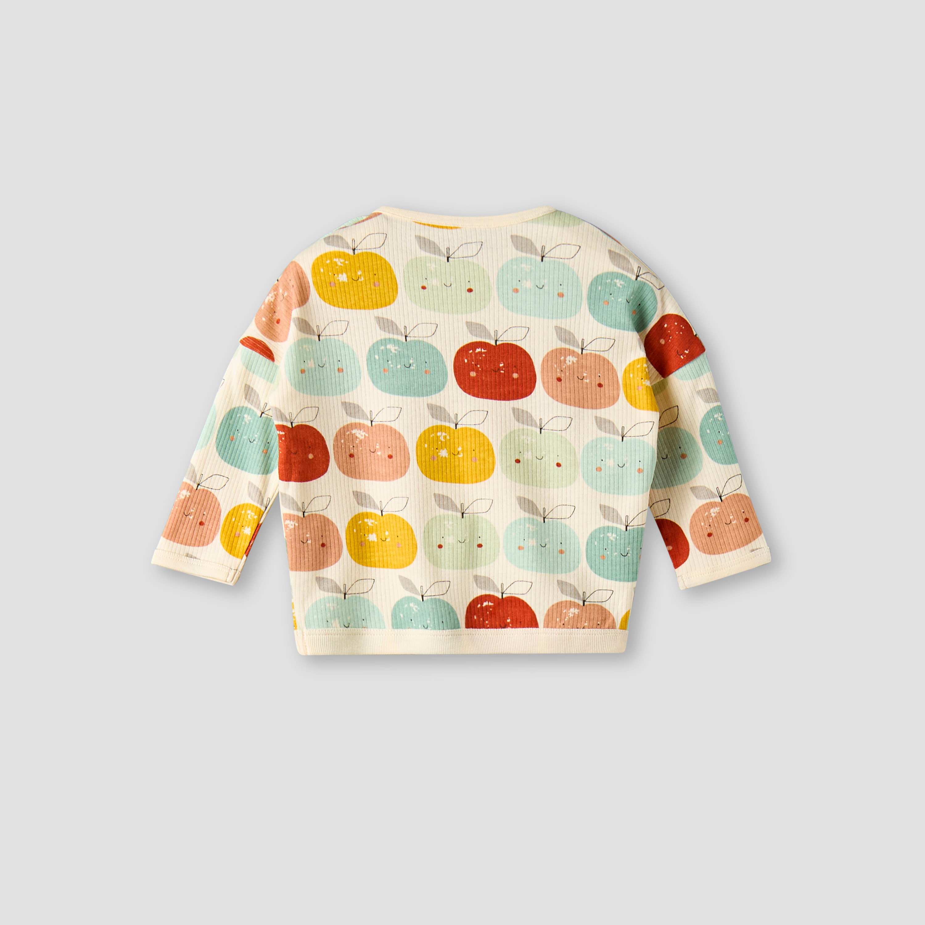 Juniors Cotton Round Neck Long Sleeves Pyjama Set with Apple Print-baby-boys-clothing-nightwear-pyjamasets-image-5