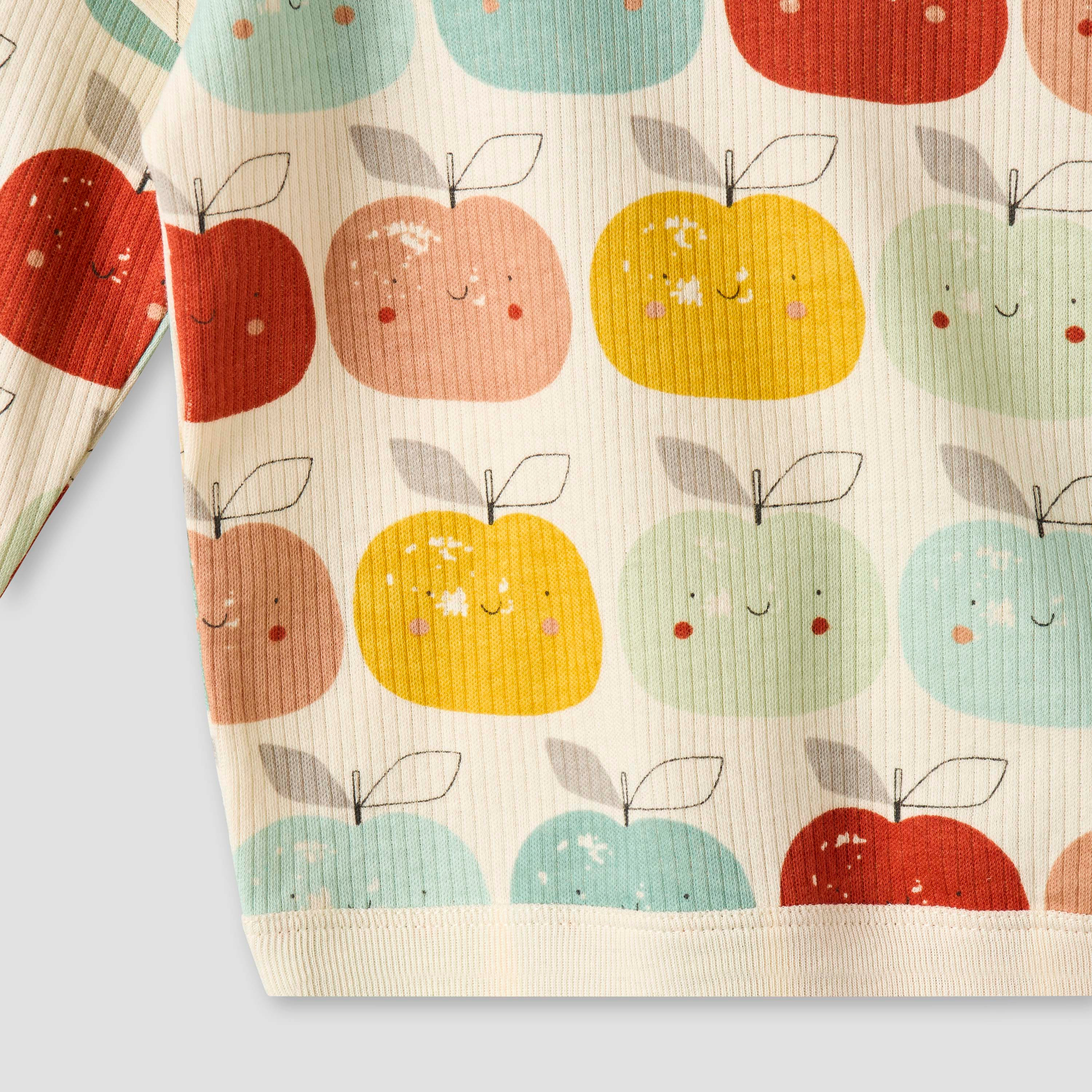 Juniors Cotton Round Neck Long Sleeves Pyjama Set with Apple Print-baby-boys-clothing-nightwear-pyjamasets-image-8