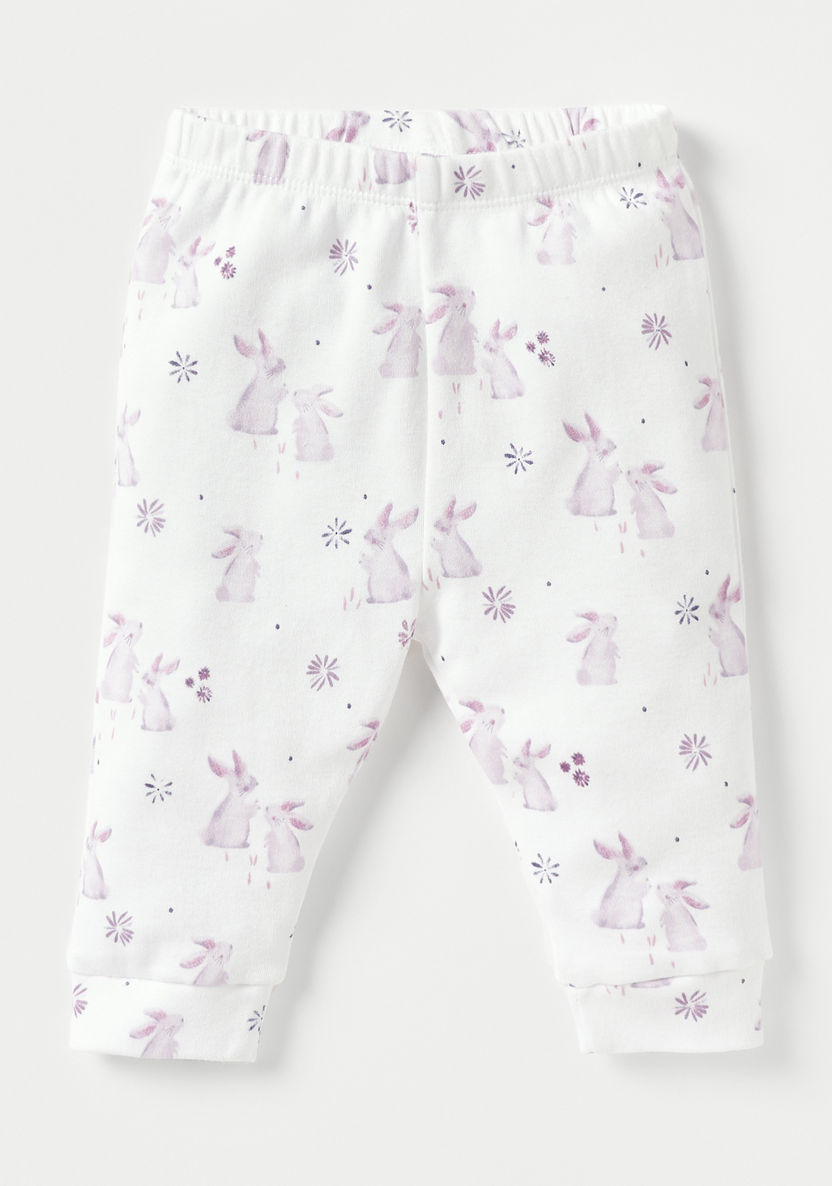 Juniors Bunny Detail T-shirt and Pyjama Set-Pyjama Sets-image-2