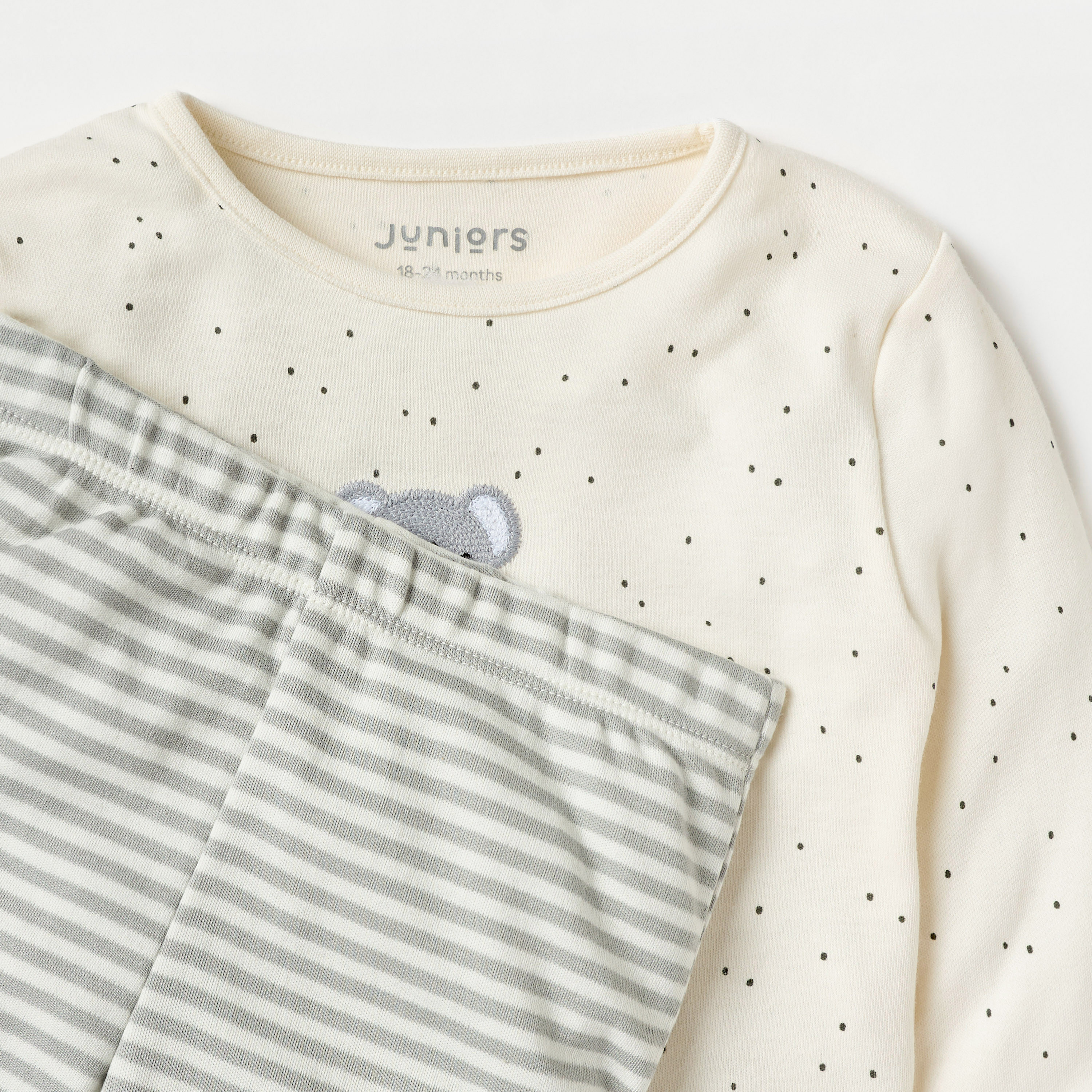 Juniors Koala Applique T-shirt and Striped Pyjama Set-baby-boys-clothing-nightwear-pyjamasets-image-4
