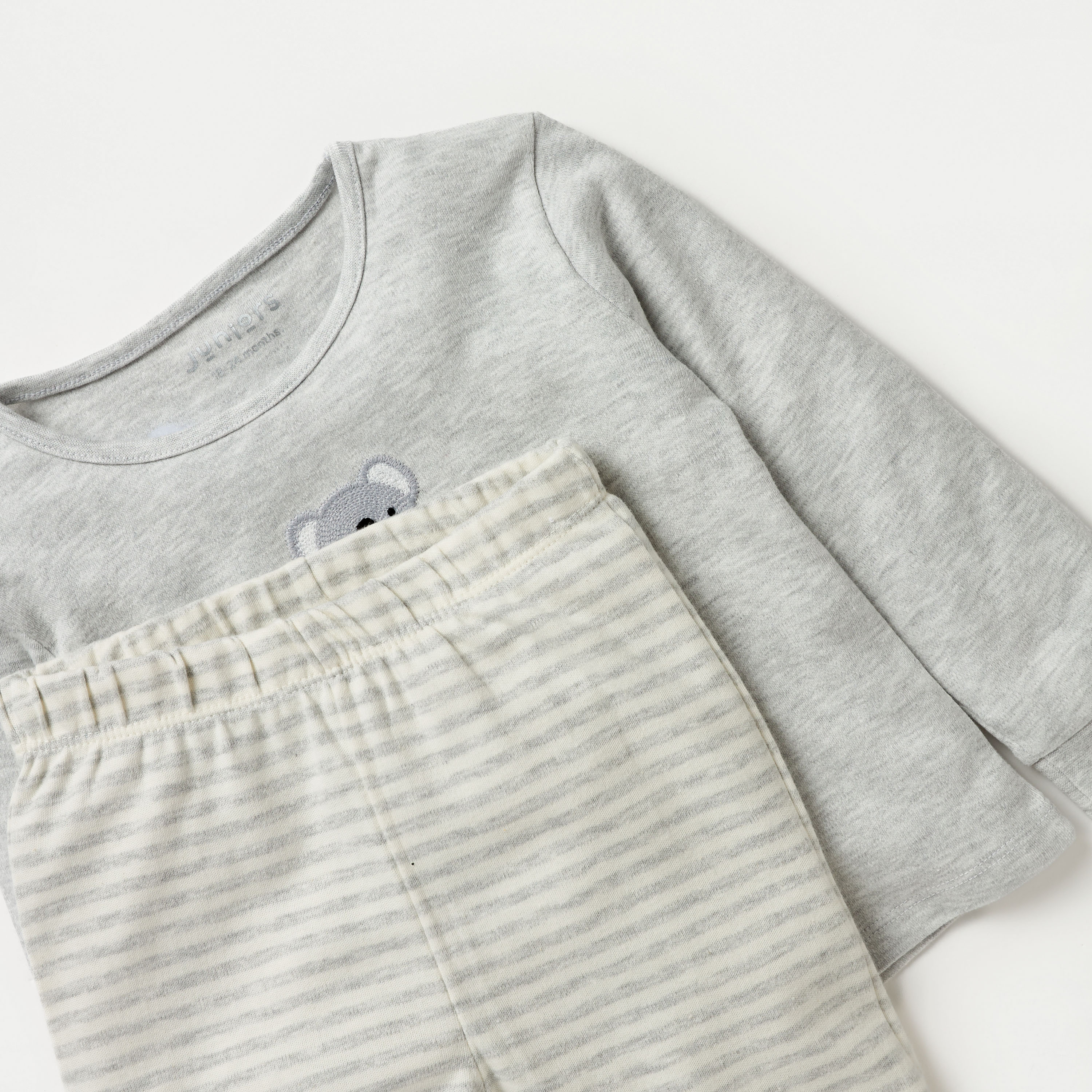 Juniors Koala Applique T-shirt and Striped Pyjama Set-baby-boys-clothing-nightwear-pyjamasets-image-4