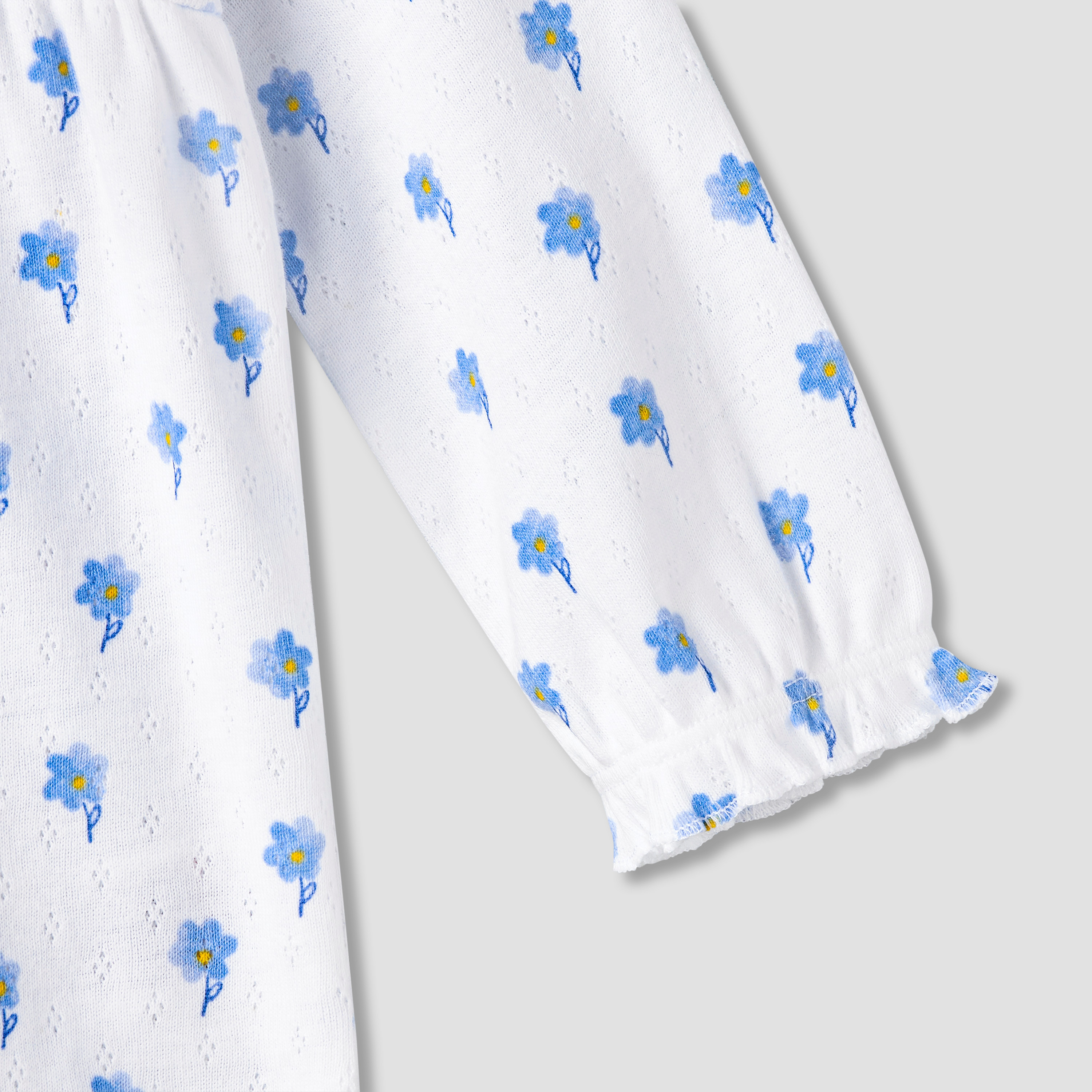 Juniors Cotton Peter Pan Collar Long Sleeves Pyjama Set with Floral Print-baby-girls-clothing-nightwear-pyjamasets-image-9