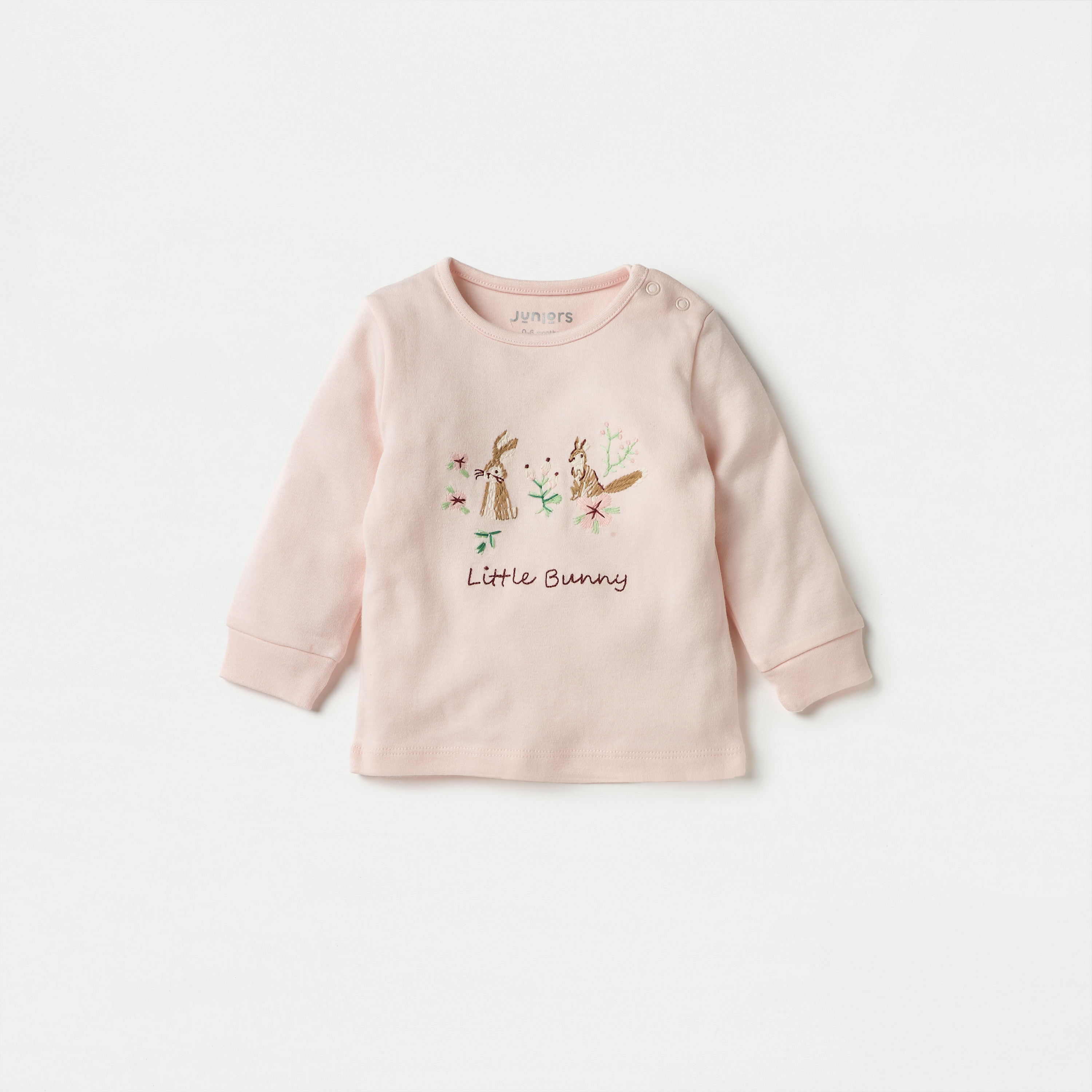 Juniors Bunny Print Print T-shirt and Pyjama Set-baby-girls-clothing-nightwear-pyjamasets-image-2