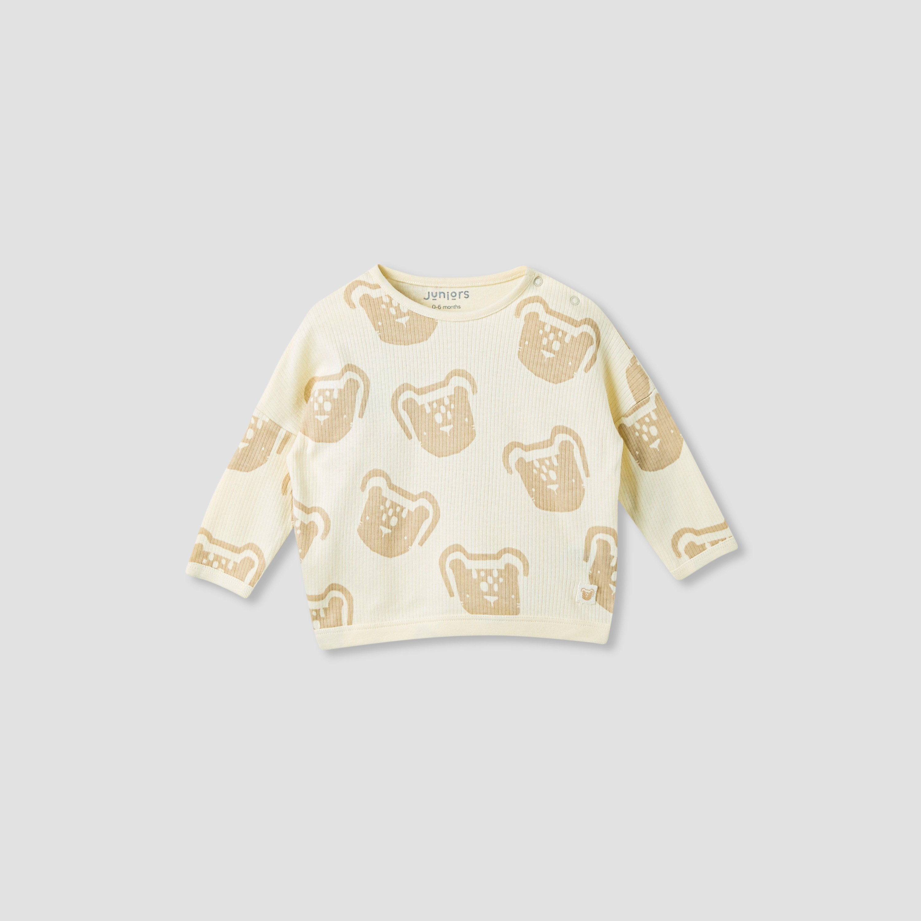 Juniors Pyjama Set with Bear Print - Cotton - Long Sleeves - Collar-baby-boys-clothing-nightwear-pyjamasets-image-3