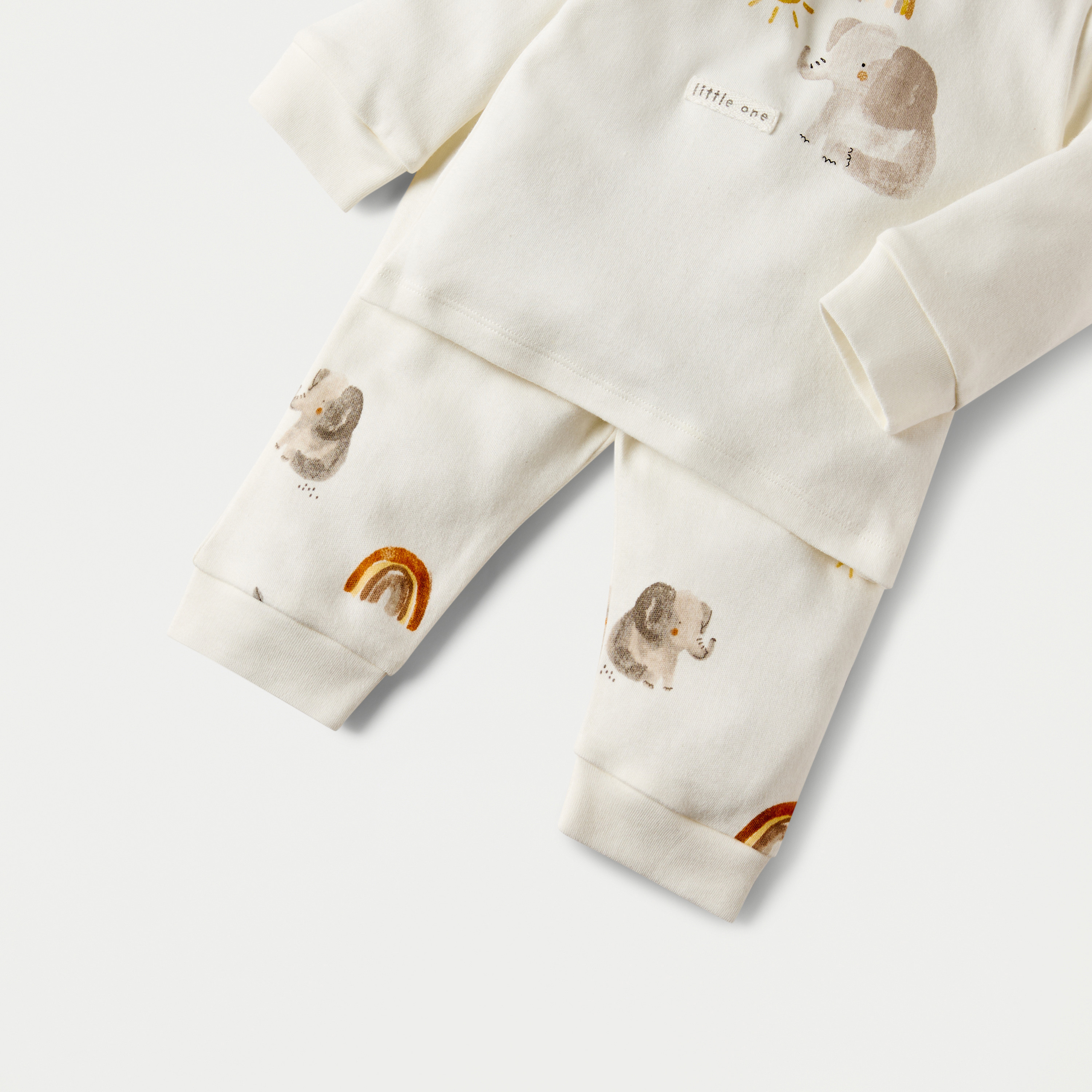 Juniors Elephant Print T-shirt and Pyjama Set-baby-girls-clothing-nightwear-pyjamasets-image-5