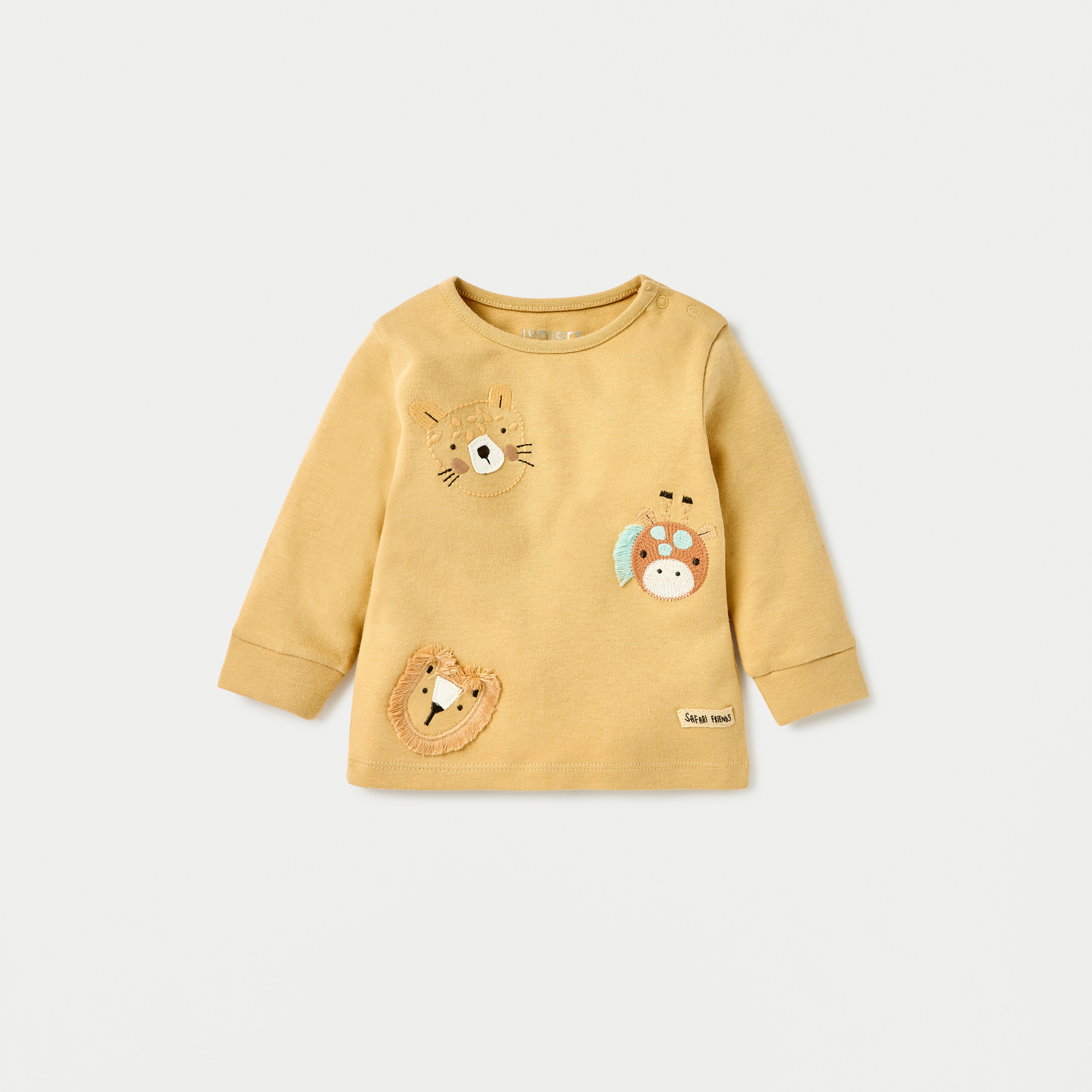 Juniors Applique Detail Long Sleeve T-shirt and Pyjama Set-baby-boys-clothing-nightwear-pyjamasets-image-2