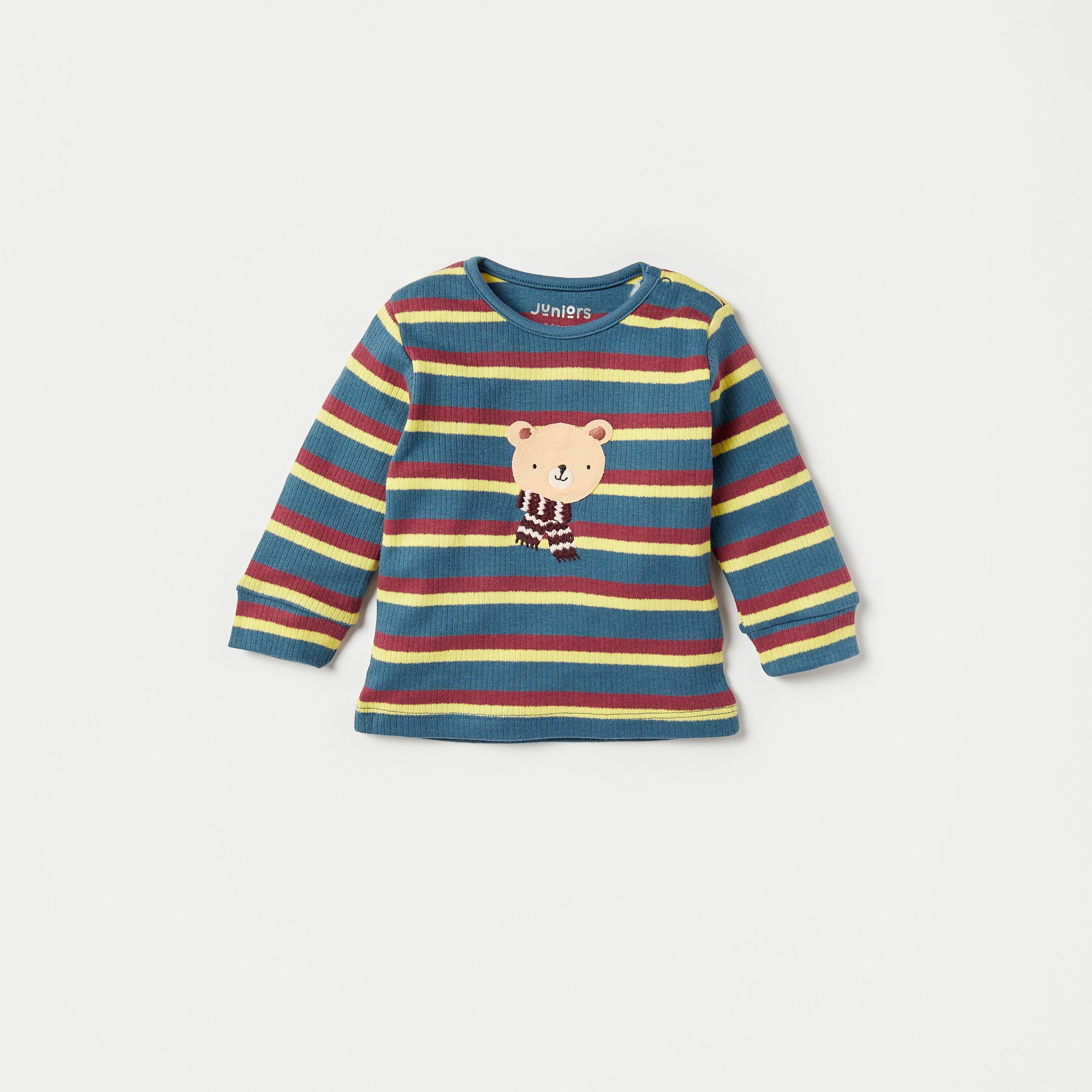 طقم بنطلون بيجاما وتيشيرت مخطط من جونيورز-baby-boys-clothing-nightwear-pyjamasets-image-2