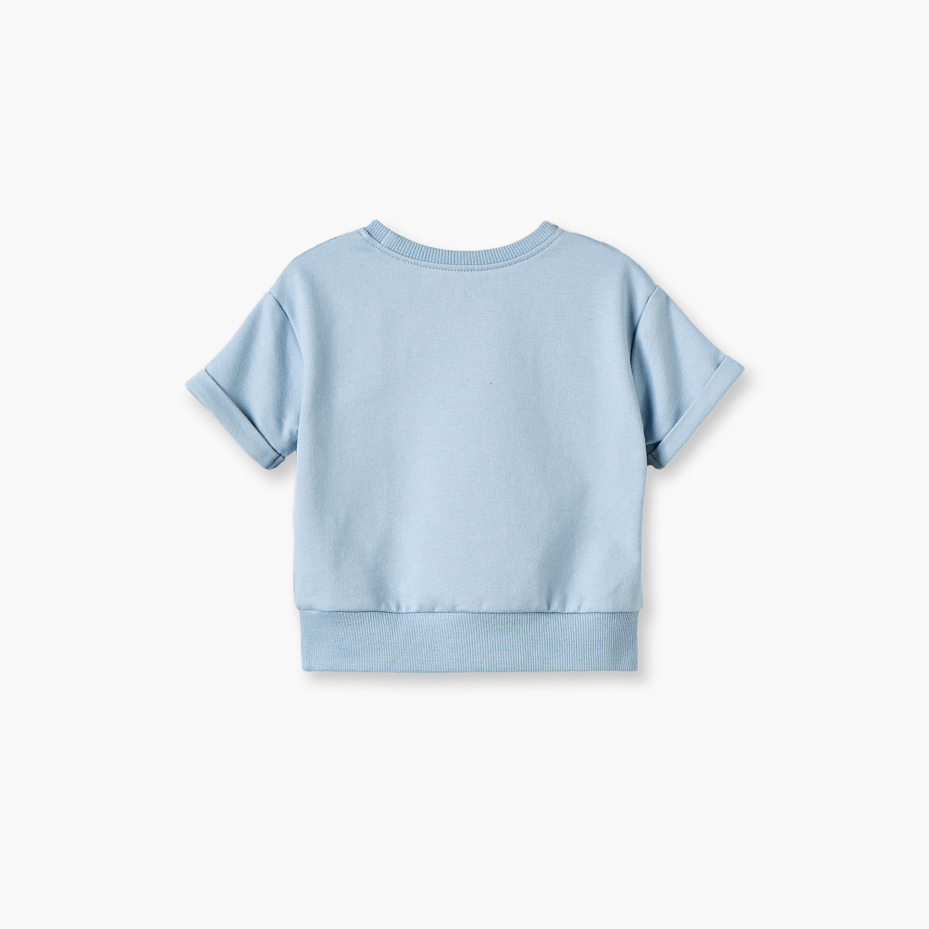 طقم تيشيرت بأكمام قصيرة وياقة ضيقة وشورت بأطراف مطوية من جونيورز-baby-boys-clothing-setsandcoords-image-5