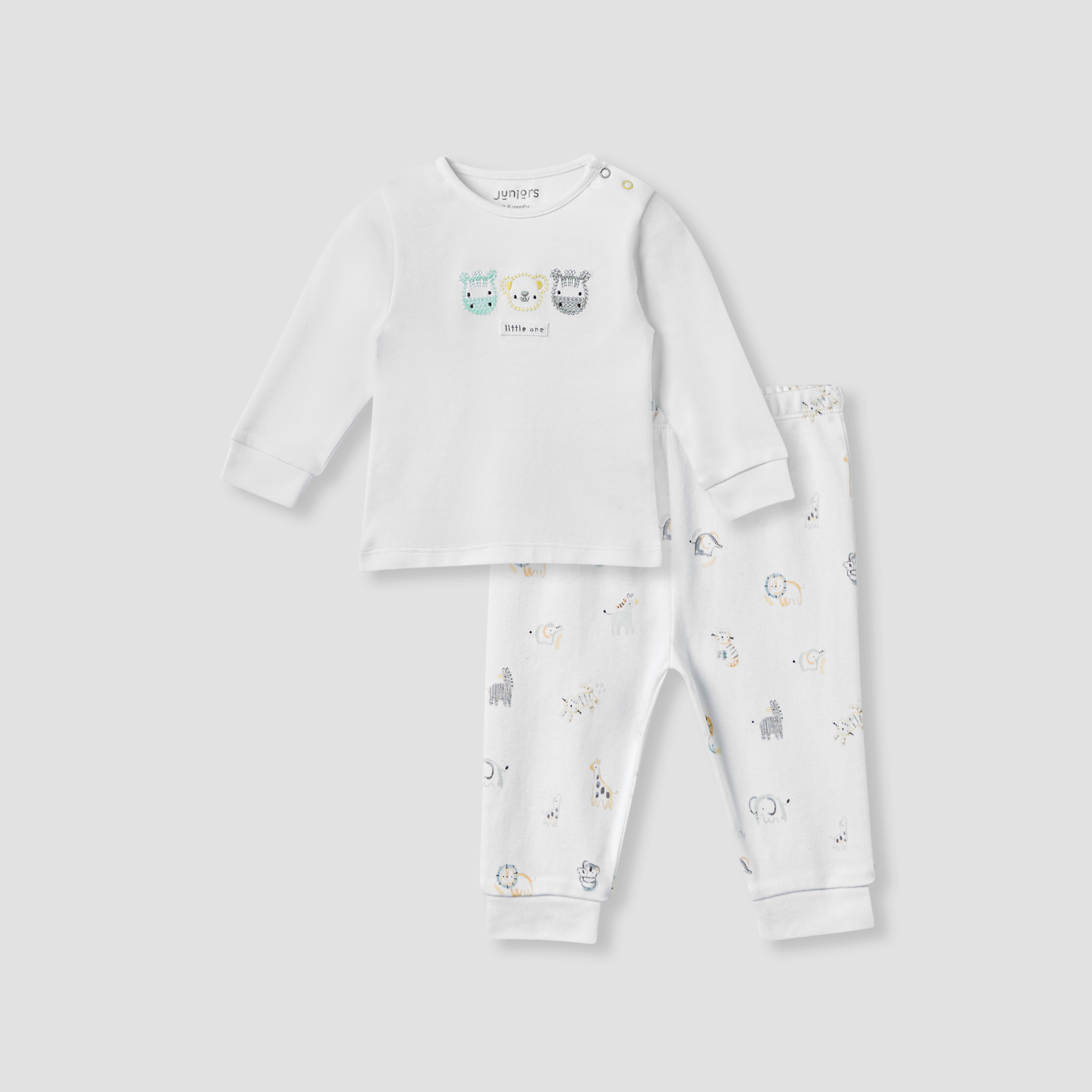 Juniors Animal Print T-shirt and Pyjama Set-baby-boys-clothing-nightwear-pyjamasets-image-1