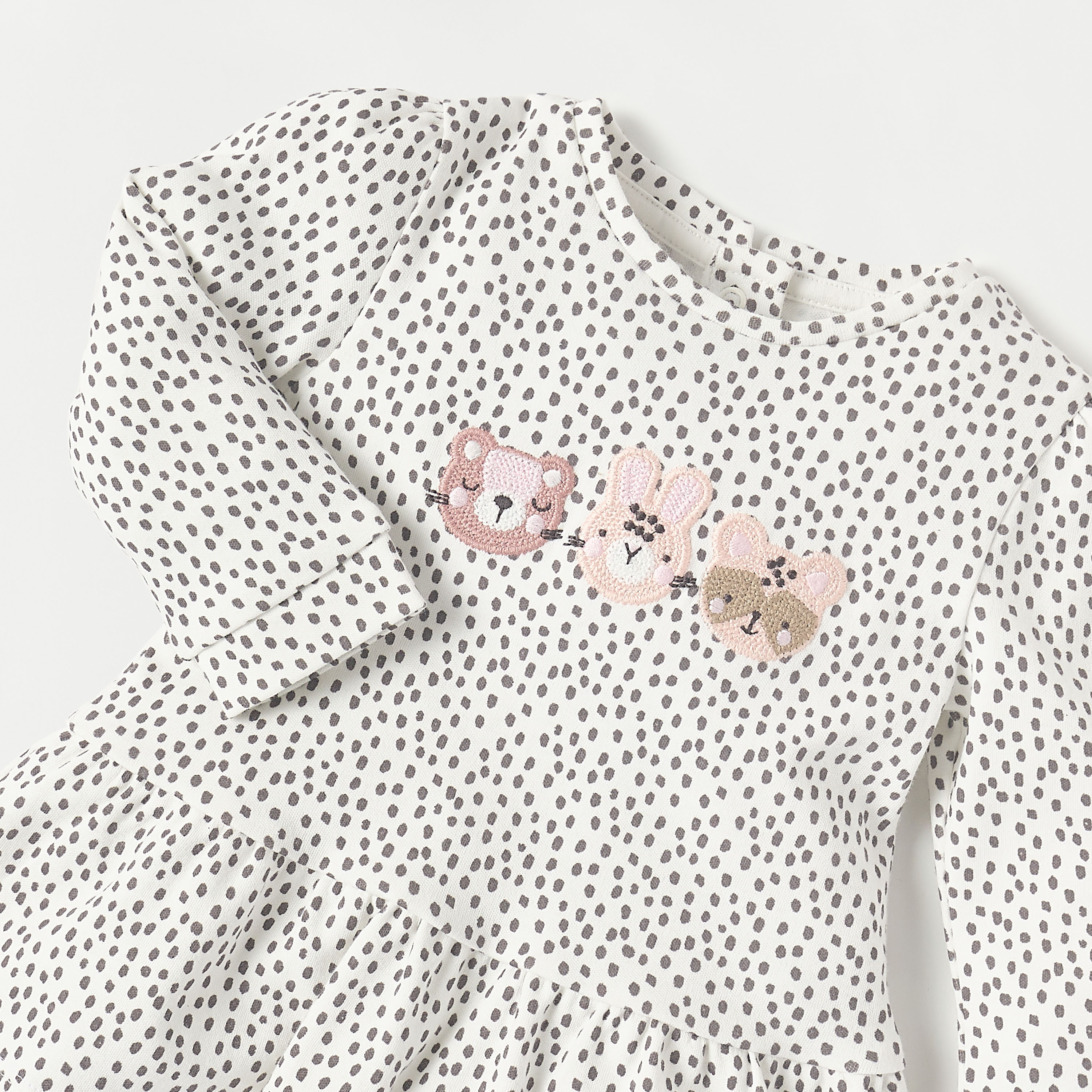 Juniors Duck Applique Long Sleeve T-shirt and Elasticated Pyjama Set-bsclothing-babygirls-nightwear-pyjamasets-image-4