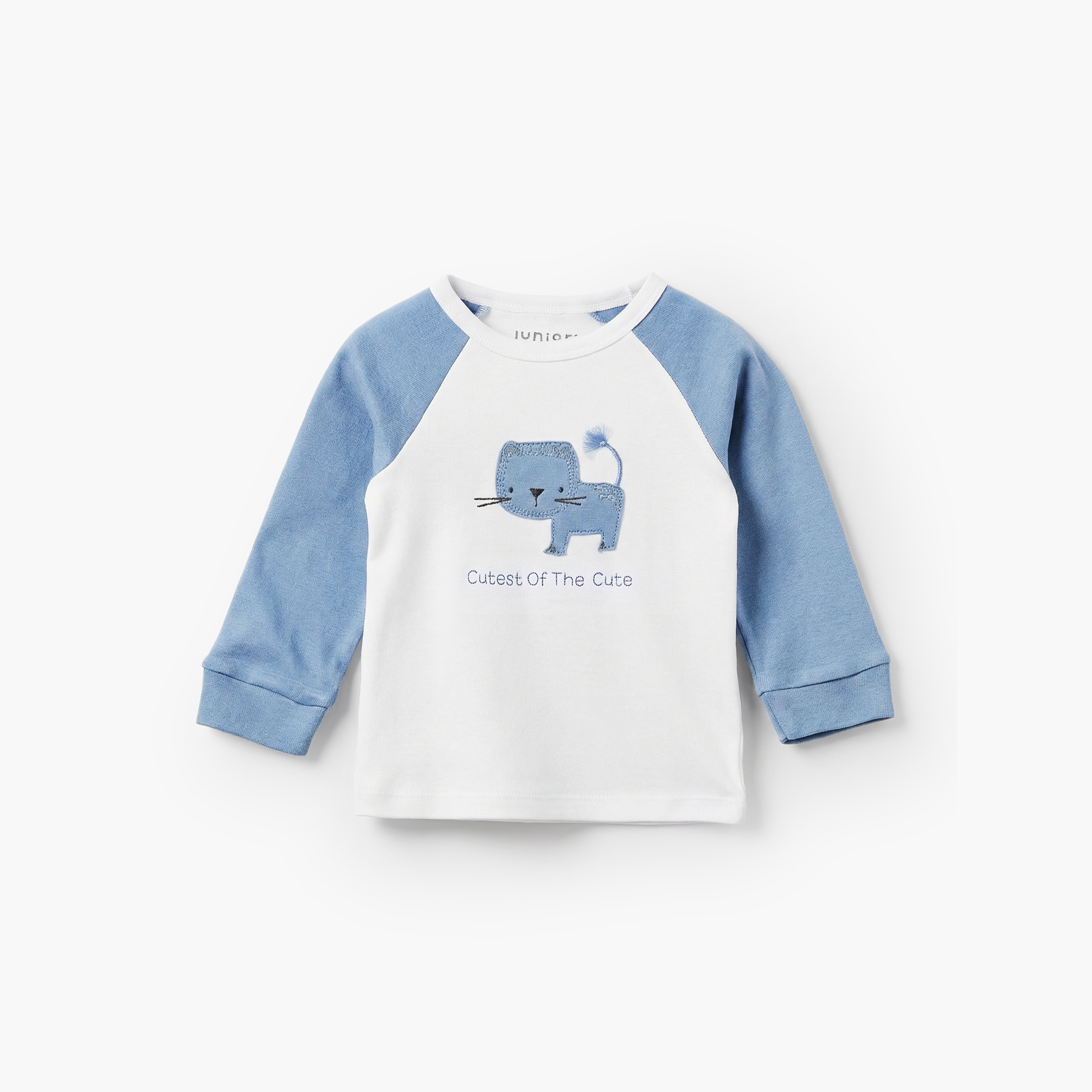 Juniors Cotton Round Neck Long Sleeves Pyjama Set with Print-baby-boys-clothing-nightwear-pyjamasets-image-3