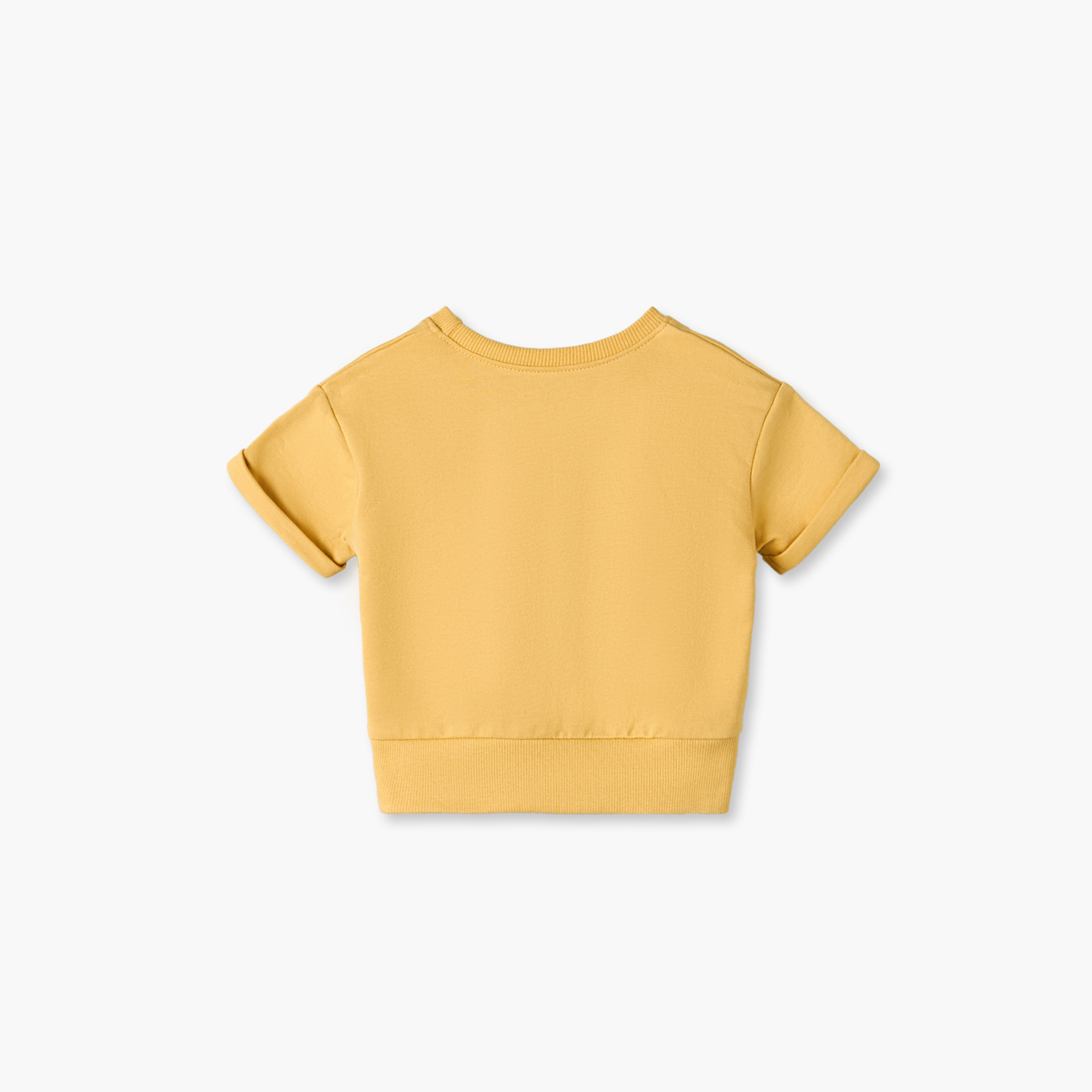 طقم شورت وسويت شيرت بياقة ضيقة وأكمام قصيرة وحواف مطوية من جونيورز-baby-boys-clothing-setsandcoords-image-4