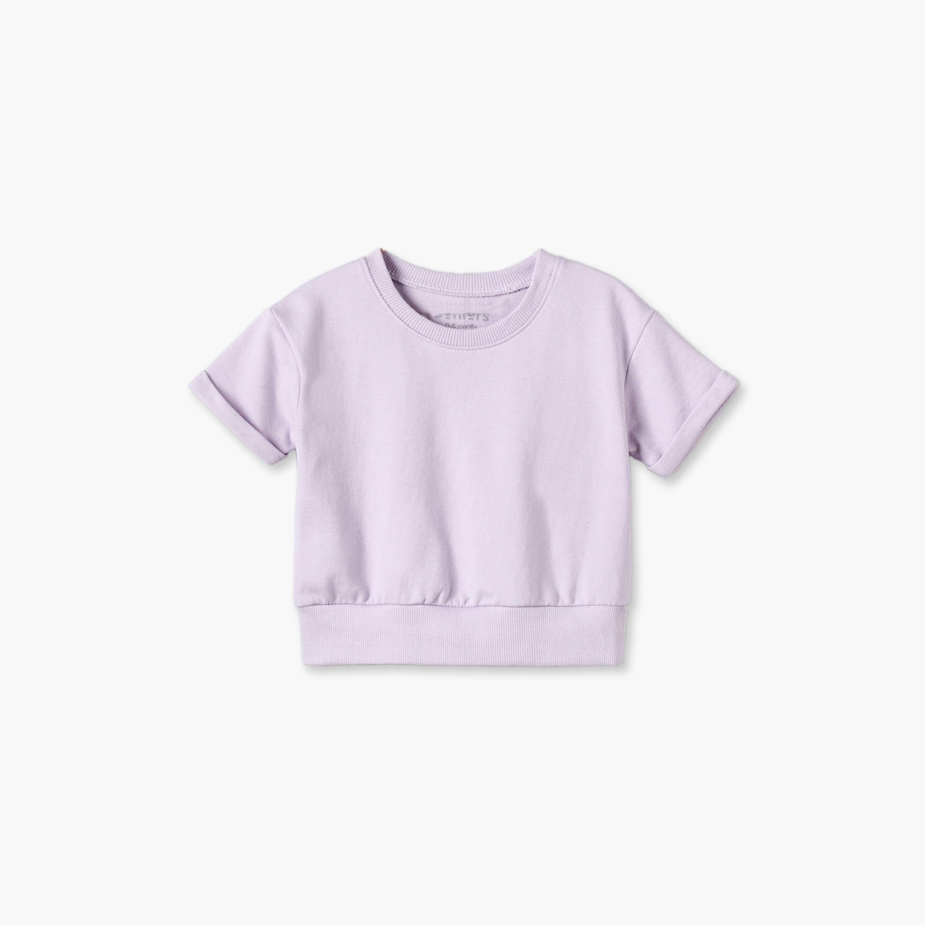 طقم تيشيرت بأكمام قصيرة وياقة ضيقة وشورت بأطراف مطوية من جونيورز-baby-girls-clothing-setsandcoords-image-3
