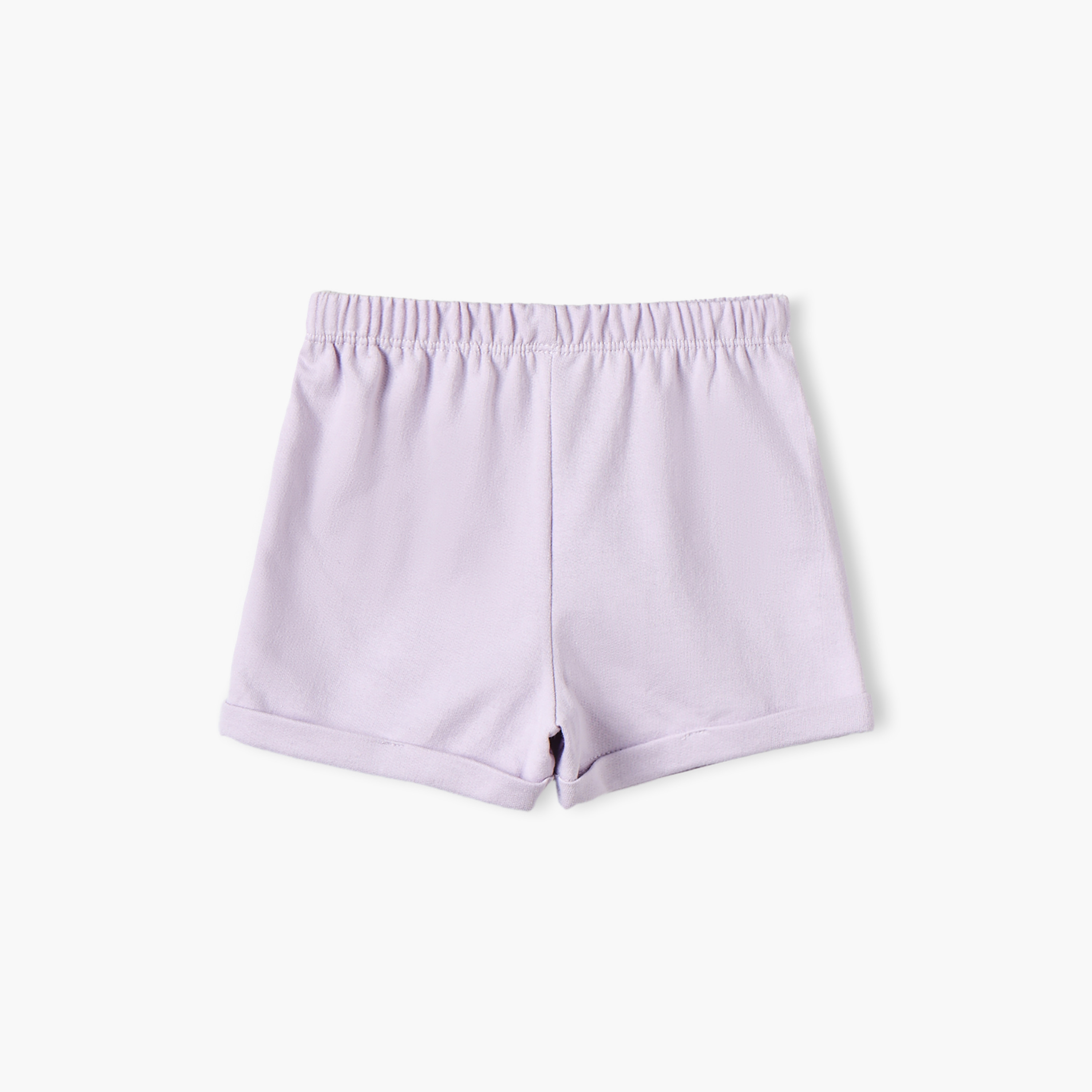 طقم تيشيرت بأكمام قصيرة وياقة ضيقة وشورت بأطراف مطوية من جونيورز-baby-girls-clothing-setsandcoords-image-6