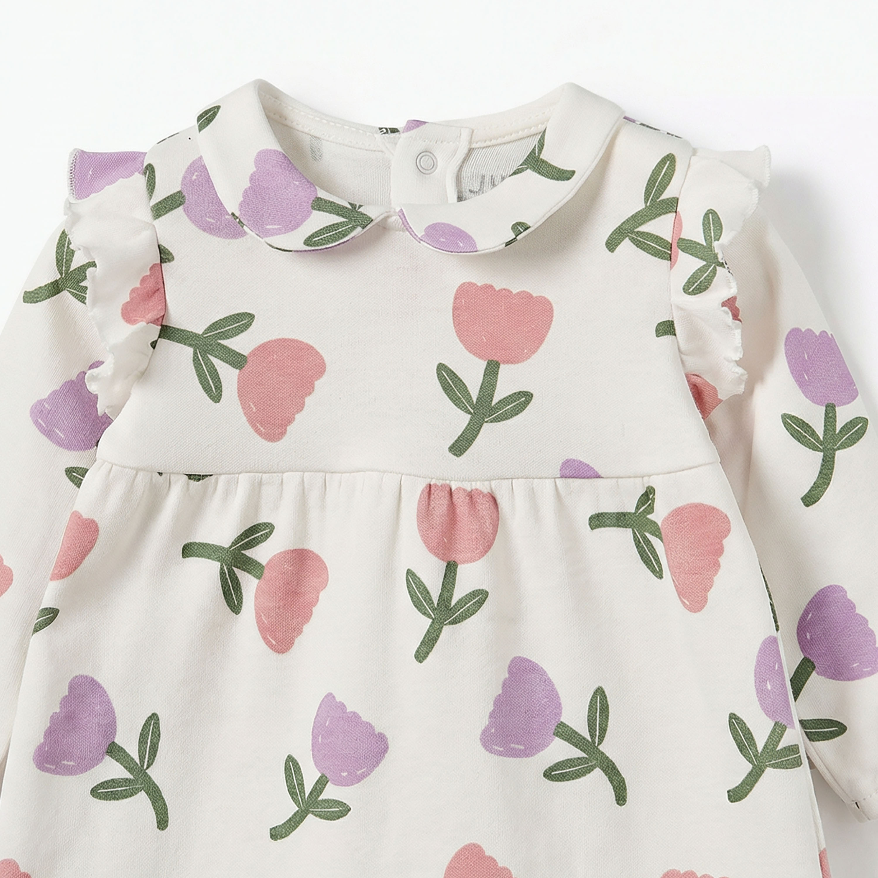 Juniors Cotton Peter Pan Collar Long Sleeves Pyjama Set with Floral Print-baby-girls-clothing-nightwear-pyjamasets-image-5