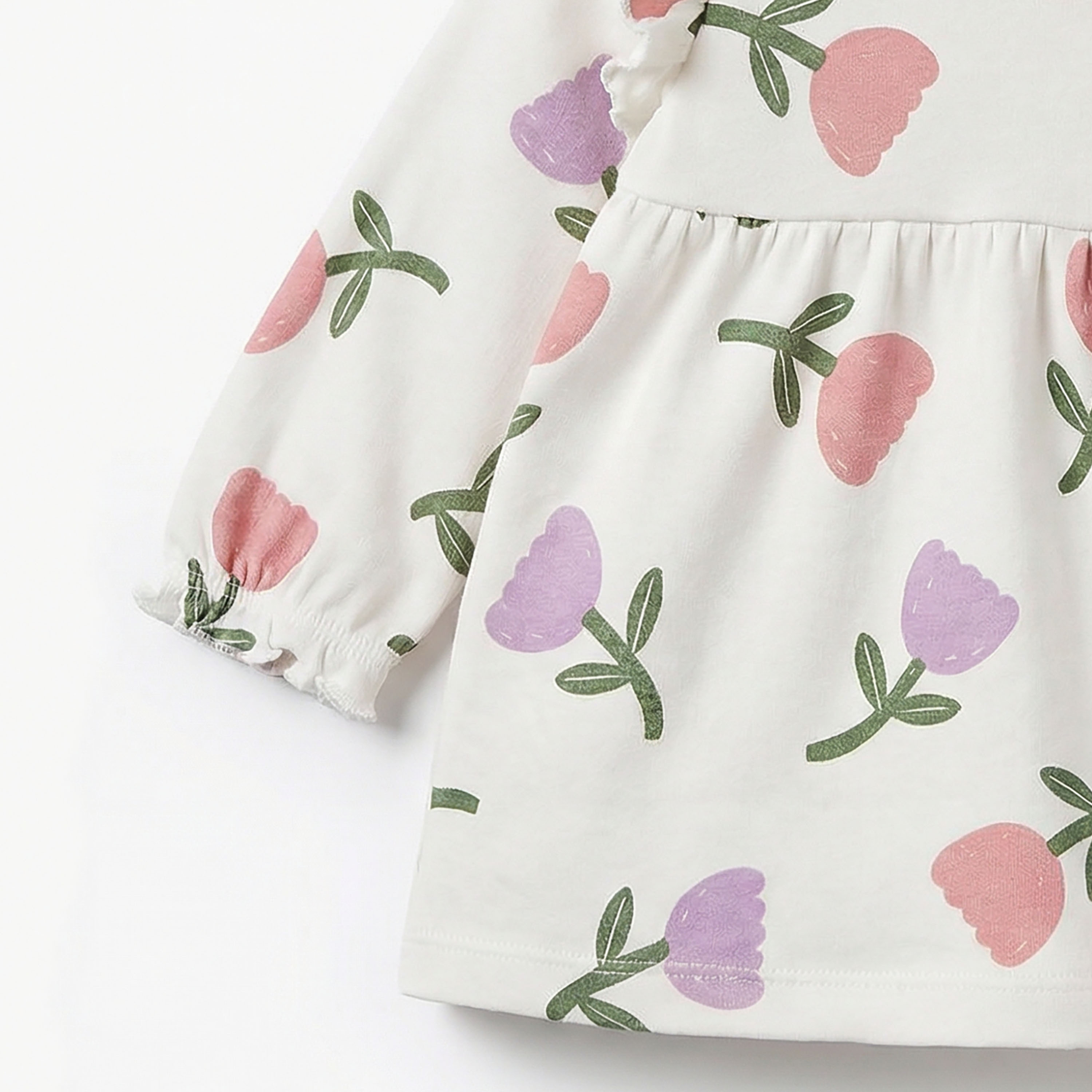 Juniors Cotton Peter Pan Collar Long Sleeves Pyjama Set with Floral Print-baby-girls-clothing-nightwear-pyjamasets-image-6