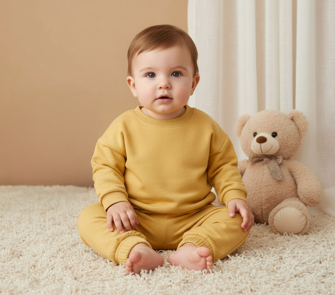 Juniors Solid Long Sleeve Sweatshirt and Pyjama Set-baby-boys-clothing-nightwear-pyjamasets-image-1