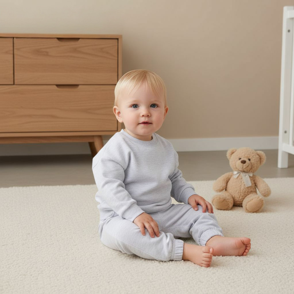 Juniors Solid Long Sleeve Sweatshirt and Pyjama Set-baby-boys-clothing-nightwear-pyjamasets-image-1