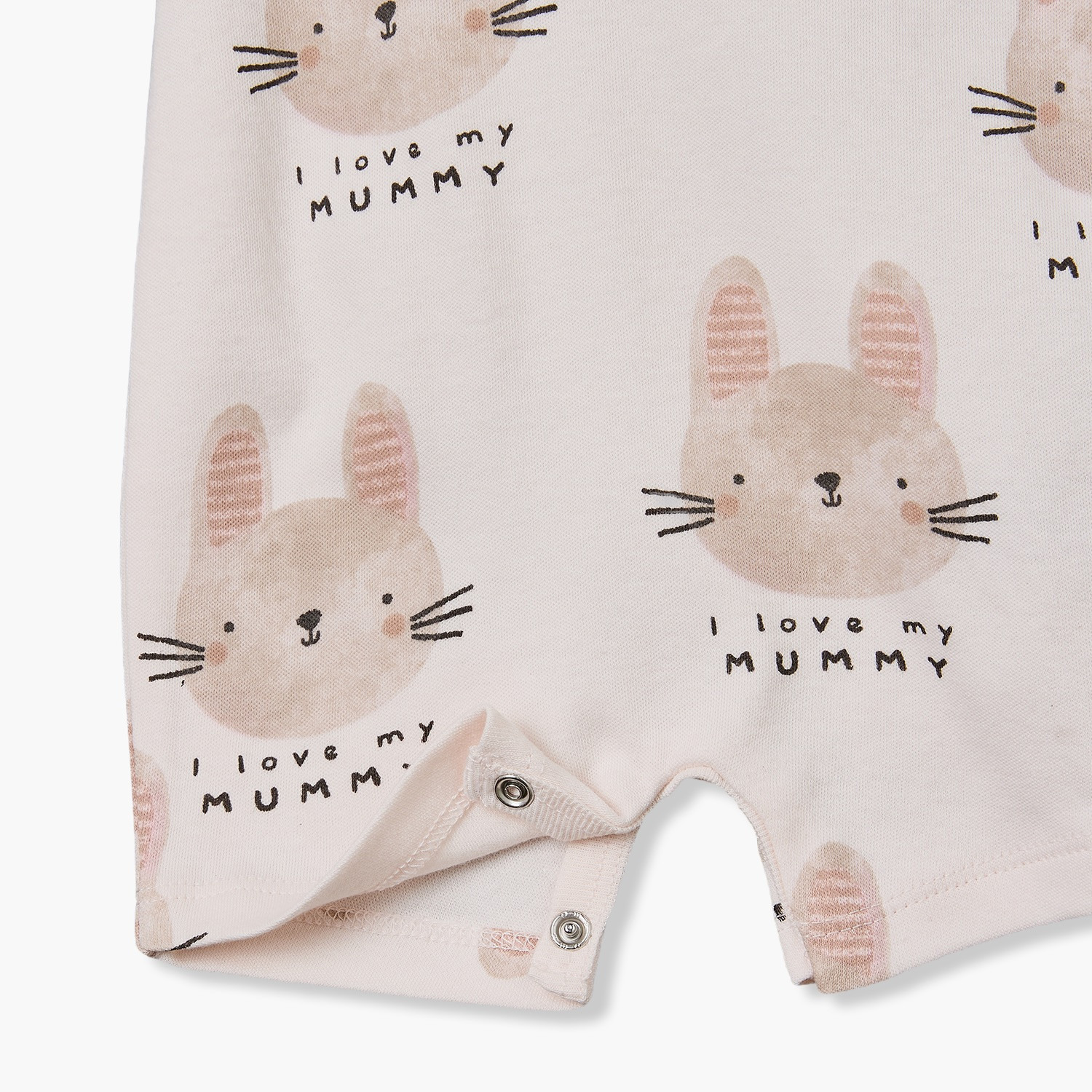 Juniors Crew Neck Short Sleeves Rompers with Rabbit Print-baby-girls-clothing-rompers-image-5