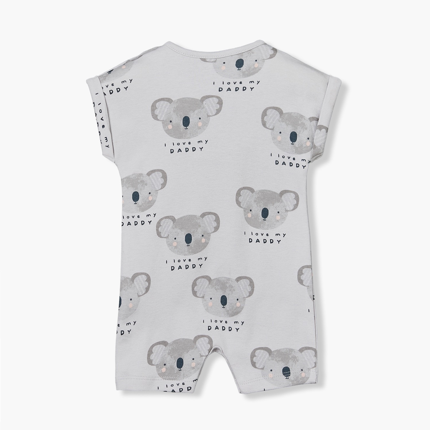 Juniors Crew Neck Cap Sleeves Romper with Koala Print-baby-boys-clothing-rompers-image-3