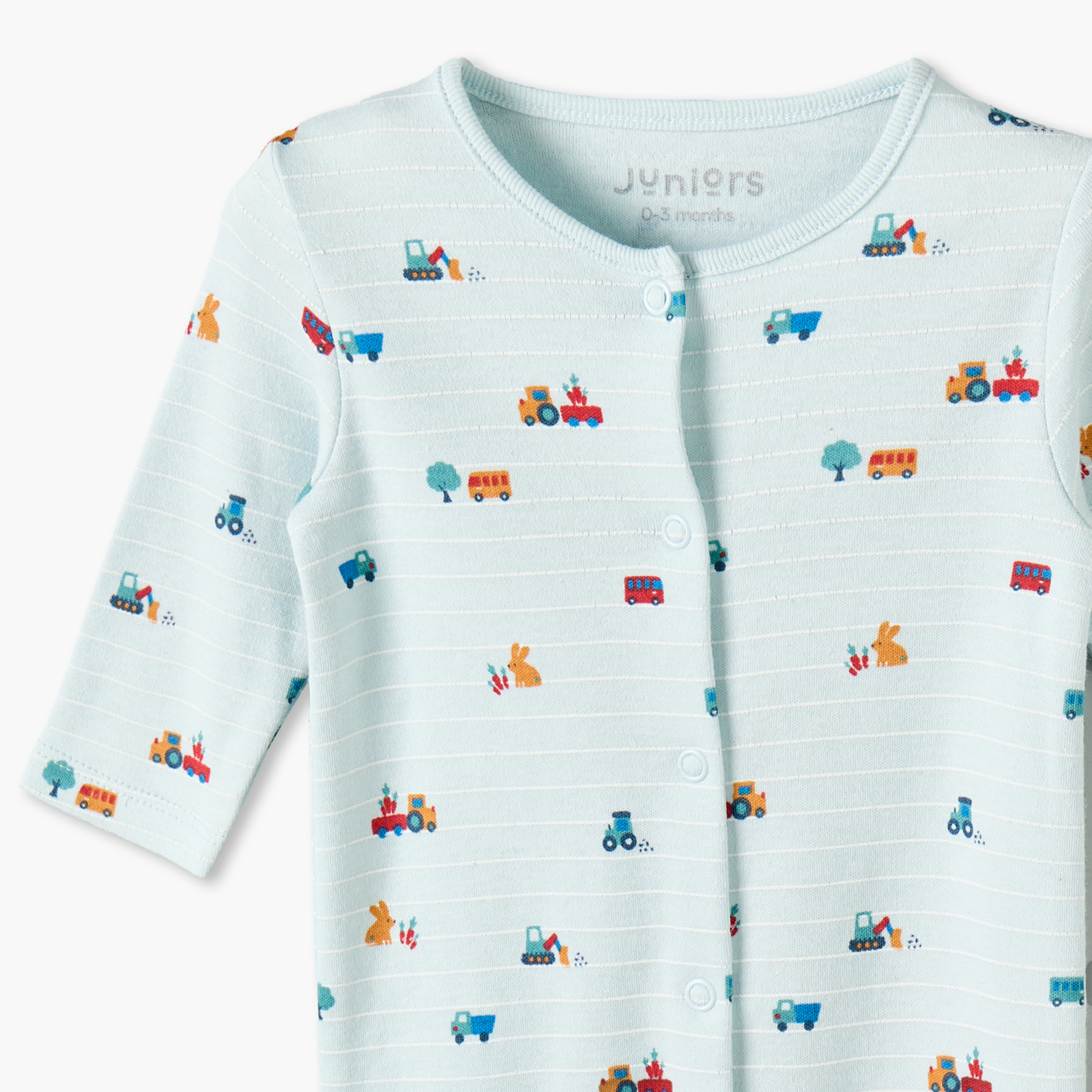 بدلة نوم قطن بياقة ضيقة وأكمام طويلة وطبعات مركبات البناء من جونيورز-baby-boys-clothing-nightwear-sleepsuits-image-3