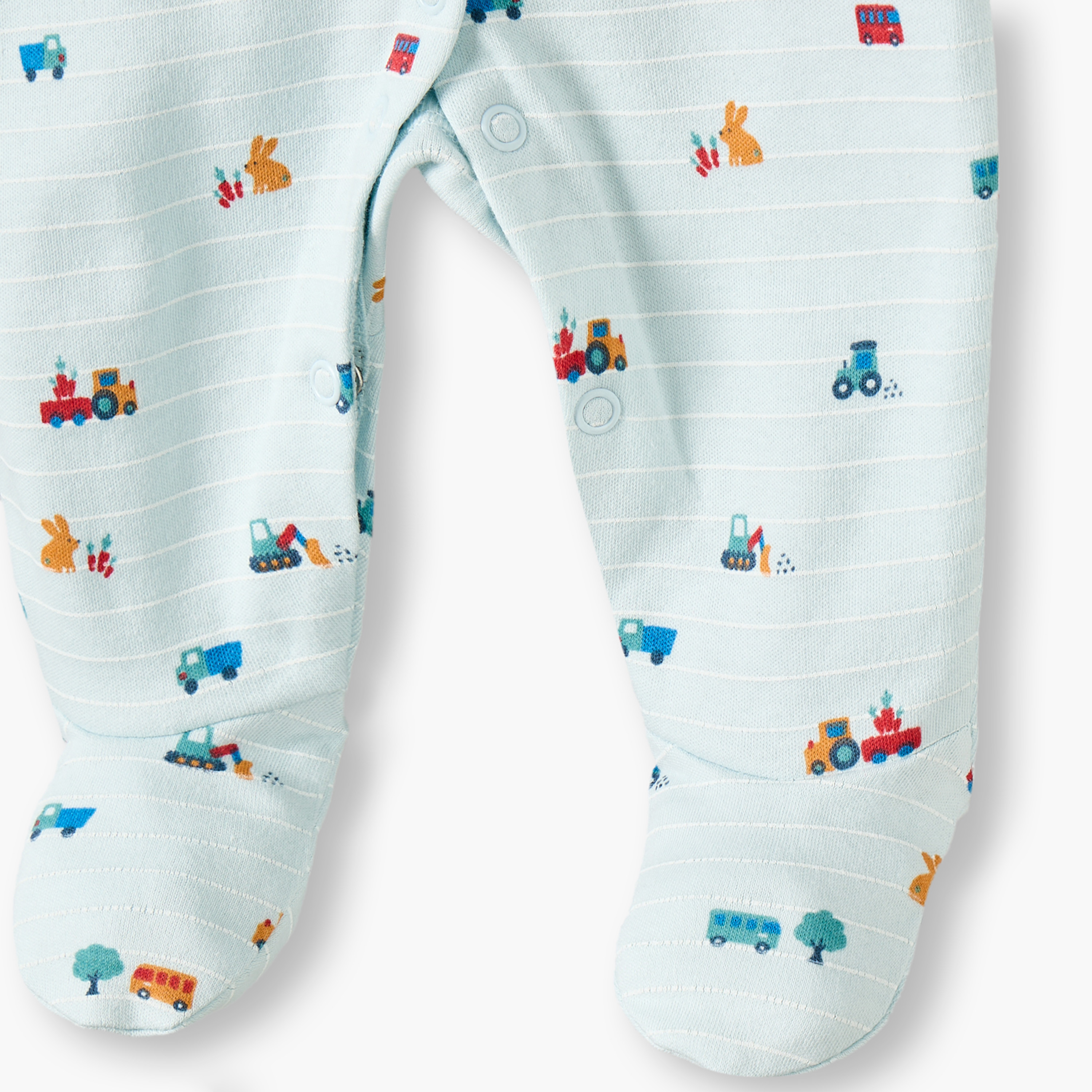 بدلة نوم قطن بياقة ضيقة وأكمام طويلة وطبعات مركبات البناء من جونيورز-baby-boys-clothing-nightwear-sleepsuits-image-4