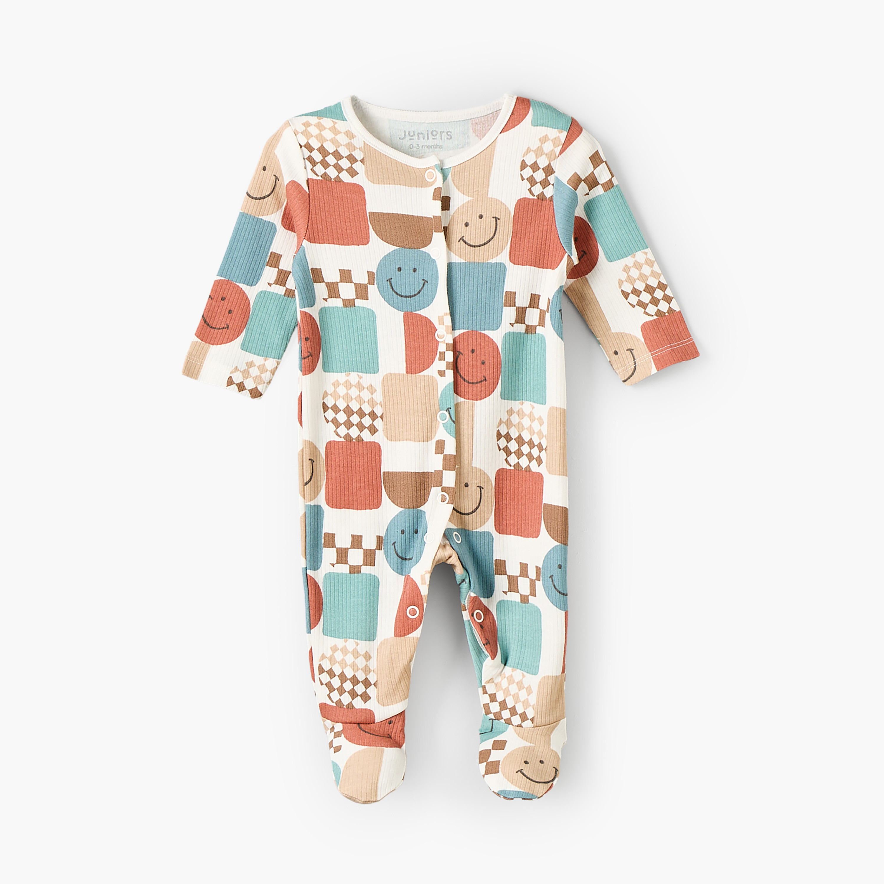 بدلة نوم قطن بياقة ضيقة وأكمام طويلة وطبعات من جونيورز-baby-boys-clothing-nightwear-sleepsuits-image-1