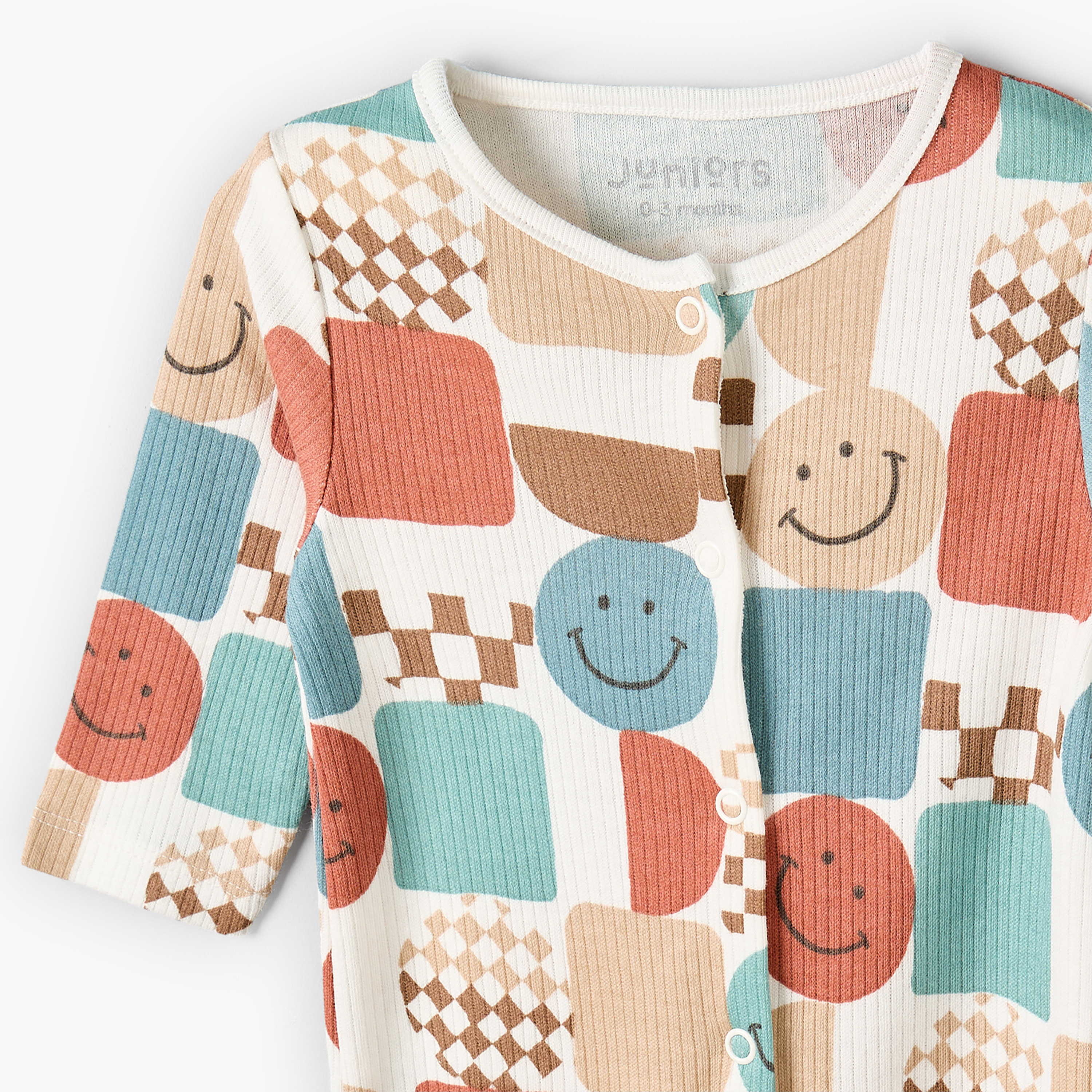 بدلة نوم قطن بياقة ضيقة وأكمام طويلة وطبعات من جونيورز-baby-boys-clothing-nightwear-sleepsuits-image-3