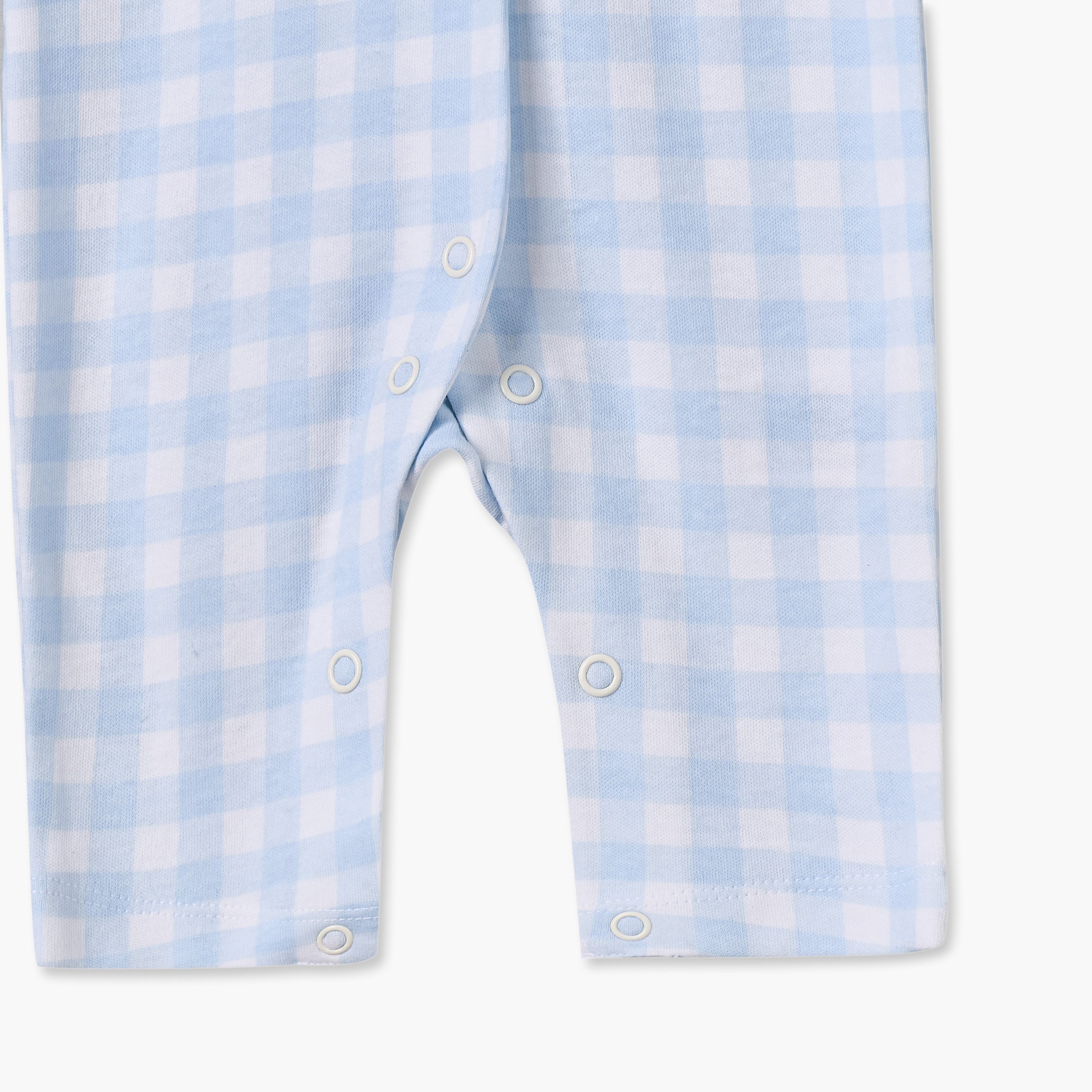 بدلة نوم قطن كاروهات بياقة وأكمام طويلة من جونيورز-baby-boys-clothing-nightwear-sleepsuits-image-5