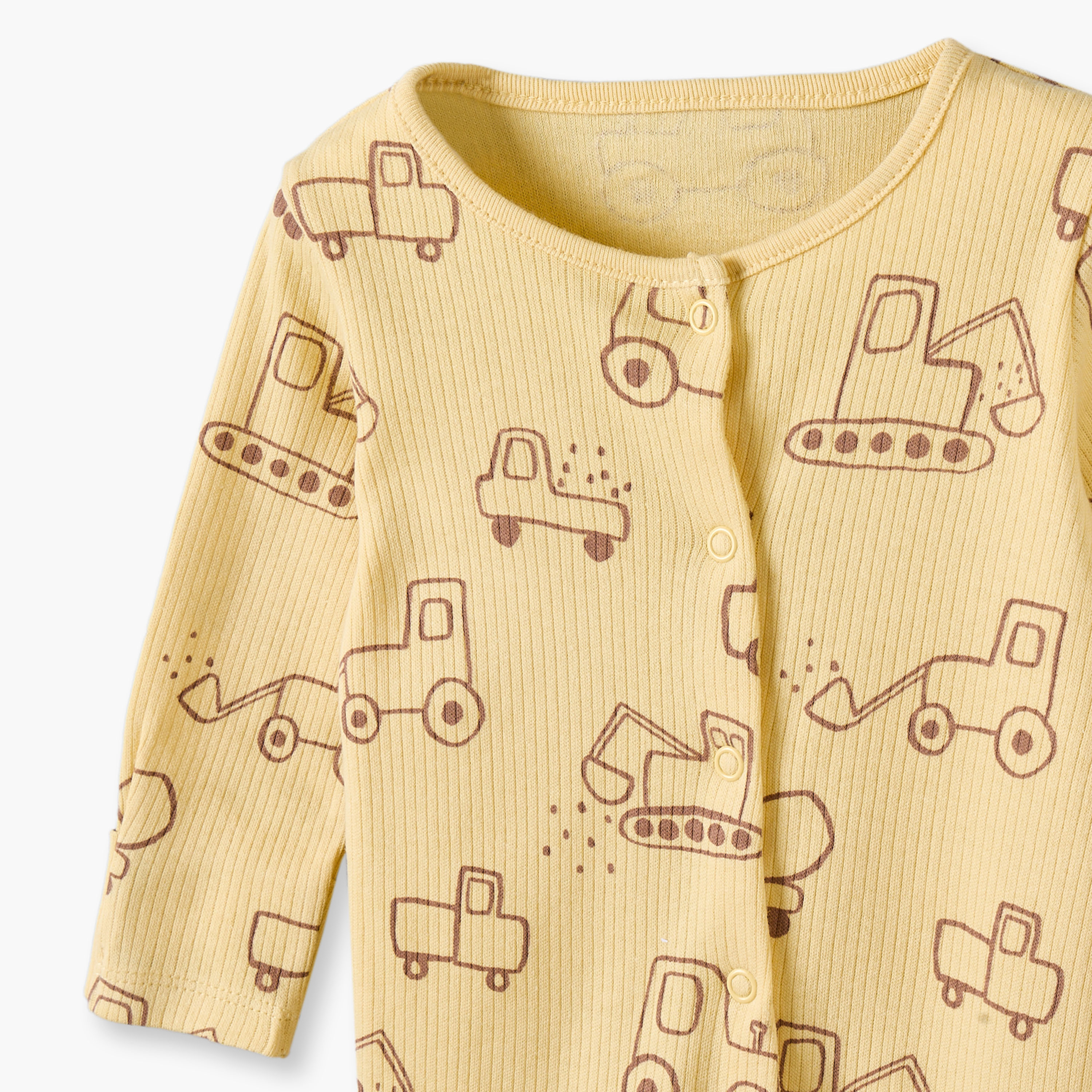 Pack of 3 Juniors Cotton Crew Neck Long Sleeves Sleepsuit Set with Vehicle Print-baby-boys-clothing-nightwear-sleepsuits-image-6