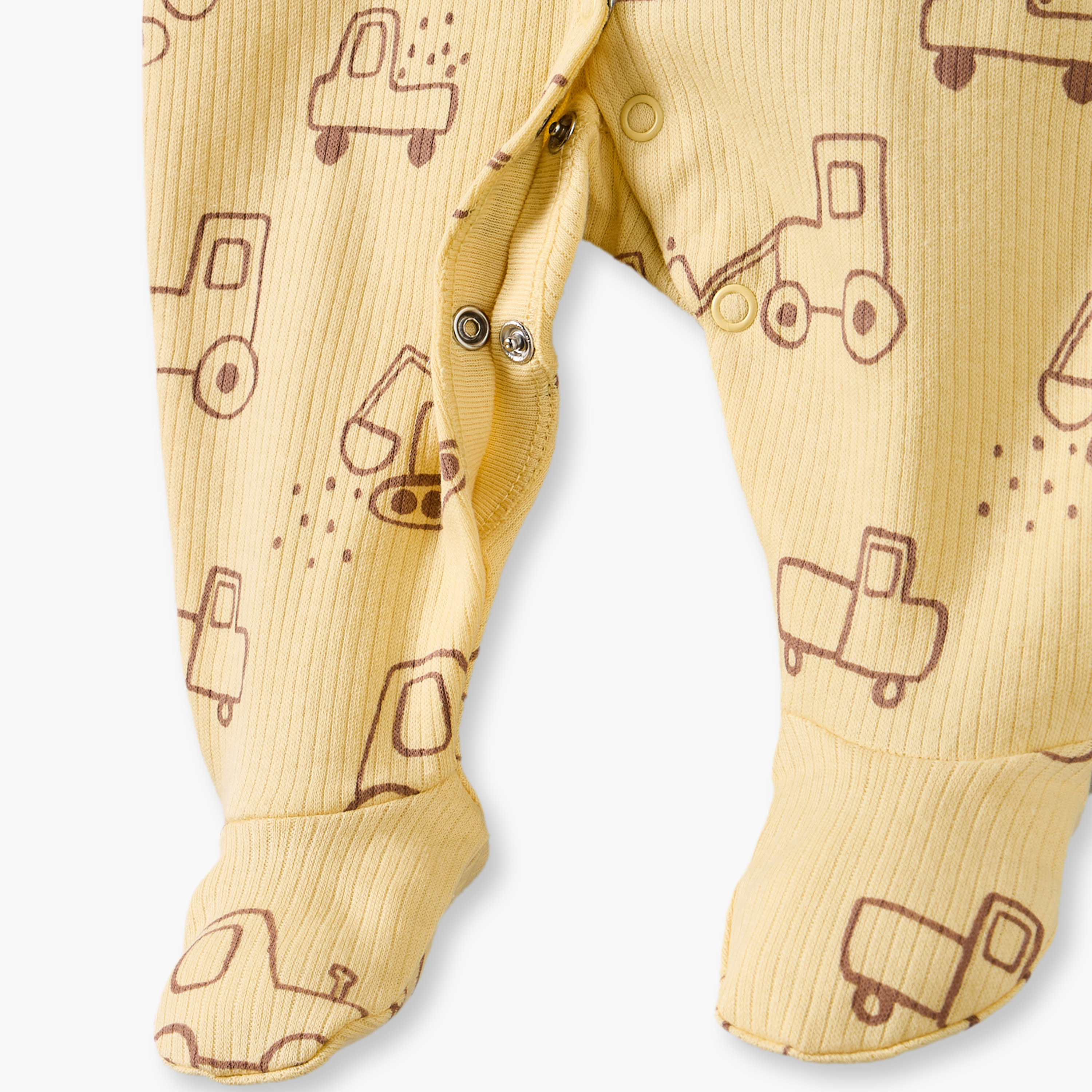 Pack of 3 Juniors Cotton Crew Neck Long Sleeves Sleepsuit Set with Vehicle Print-baby-boys-clothing-nightwear-sleepsuits-image-7
