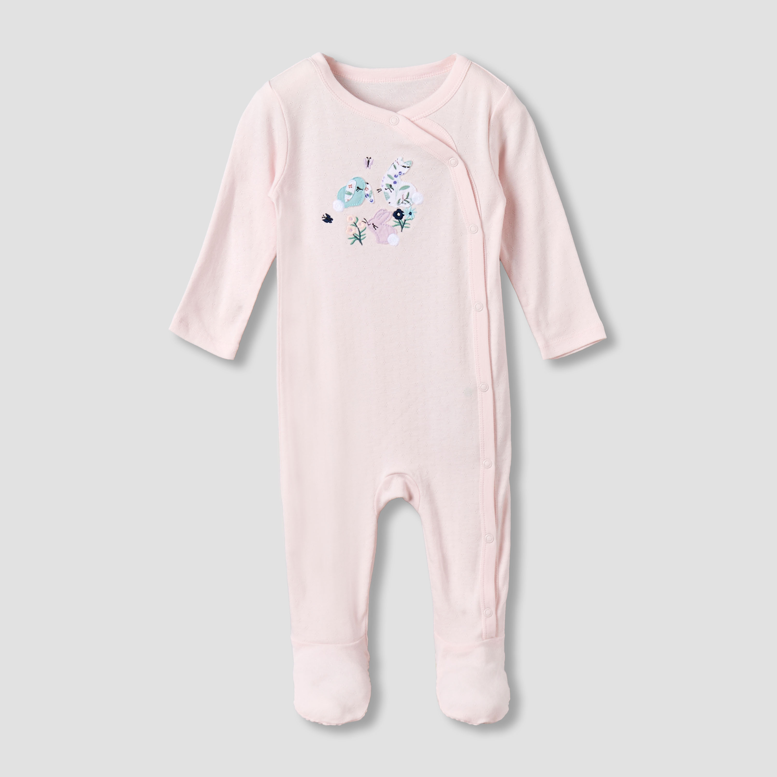 Pack of 3 Juniors Cotton Round Neck Long Sleeves Sleepsuit with Floral Print-promo_babyshop_Buy2for115_QAT130126-image-3