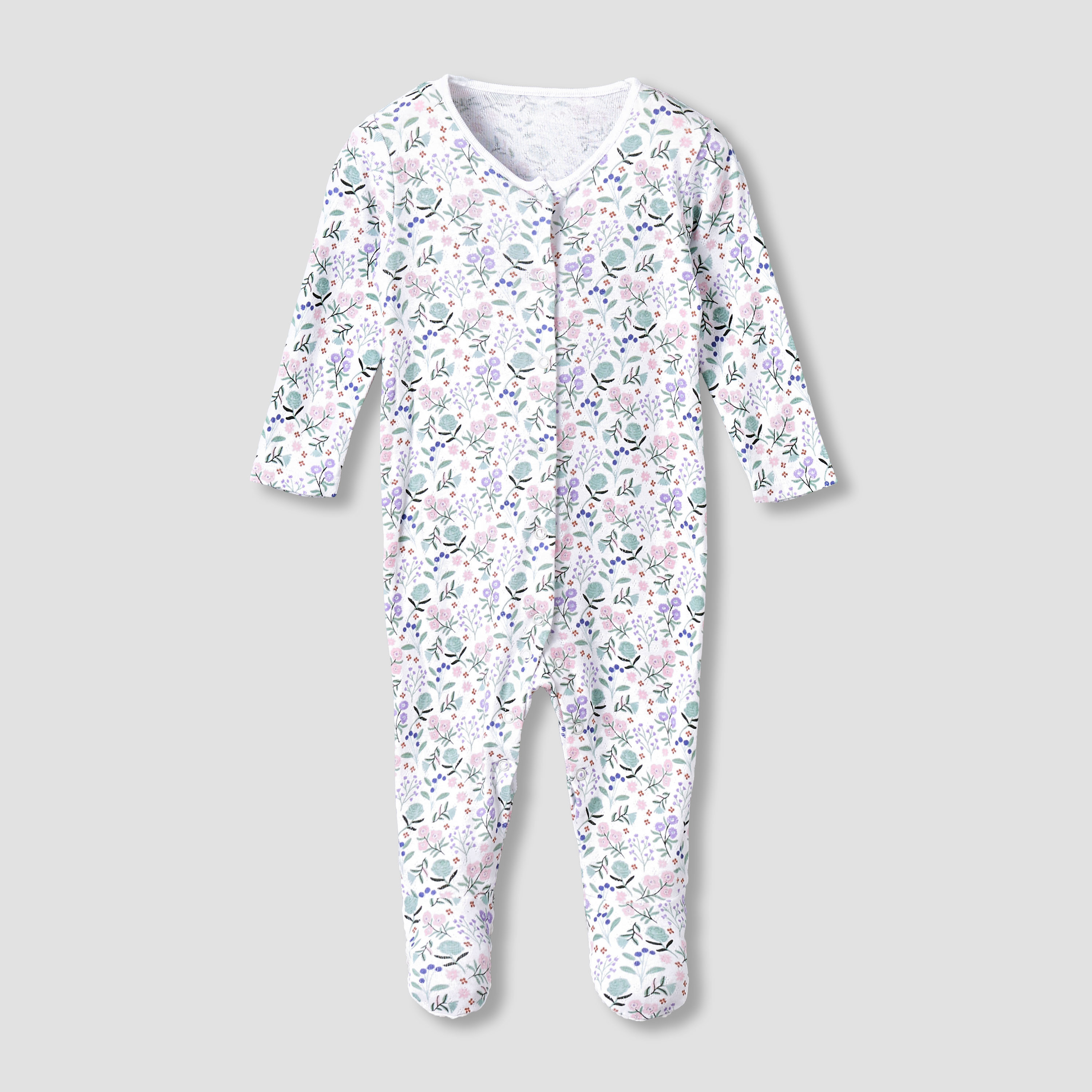 Pack of 3 Juniors Cotton Round Neck Long Sleeves Sleepsuit with Floral Print-promo_babyshop_Buy2for115_QAT130126-image-4