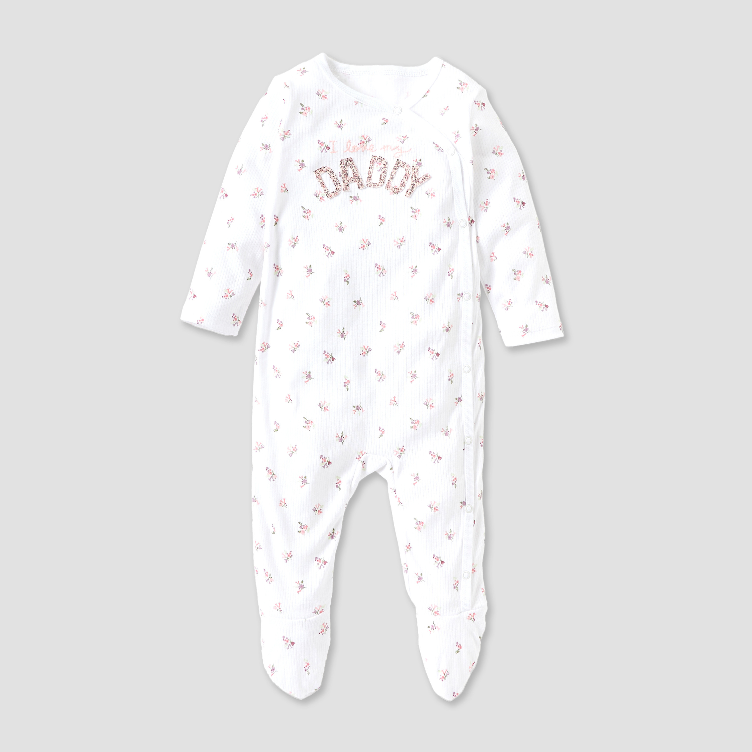 Juniors Printed Closed Feet Sleepsuit with Button Closure - Set of 3-baby-girls-clothing-nightwear-sleepsuits-image-4