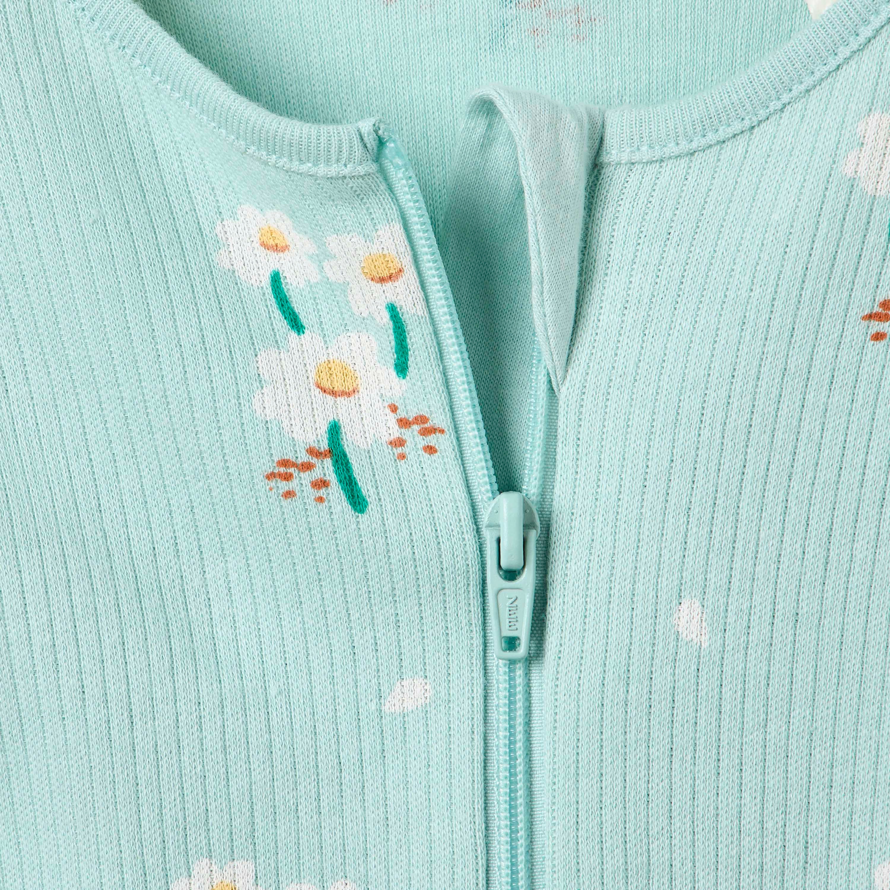 Juniors Printed Sleepsuit with Long Sleeves and Zip Closure - Set of 3-baby-girls-clothing-nightwear-sleepsuits-image-6