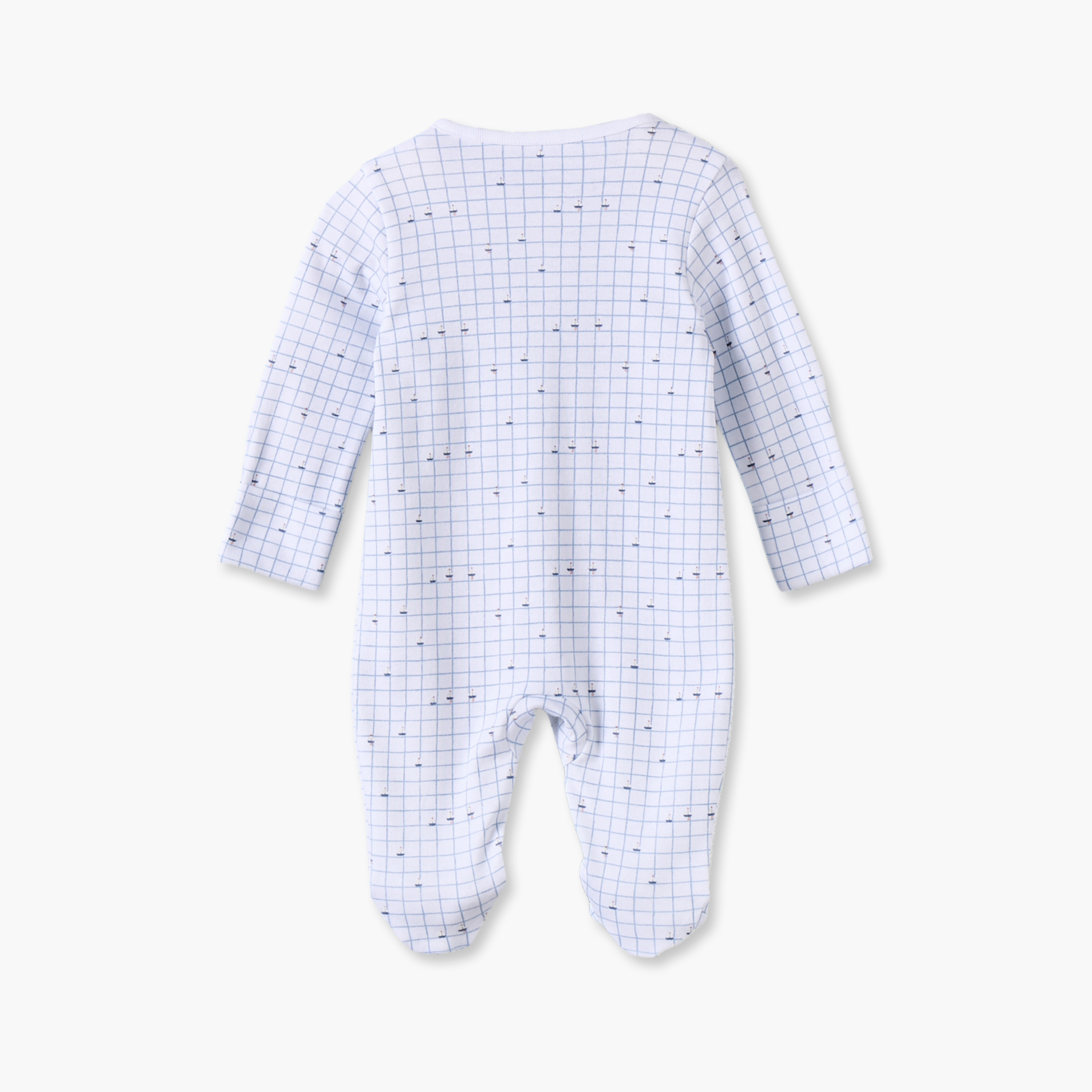 Pack of 3 Juniors Cotton Crew Neck Long Sleeves Sleepsuit Set with Nautical Print-baby-boys-clothing-nightwear-sleepsuits-image-6