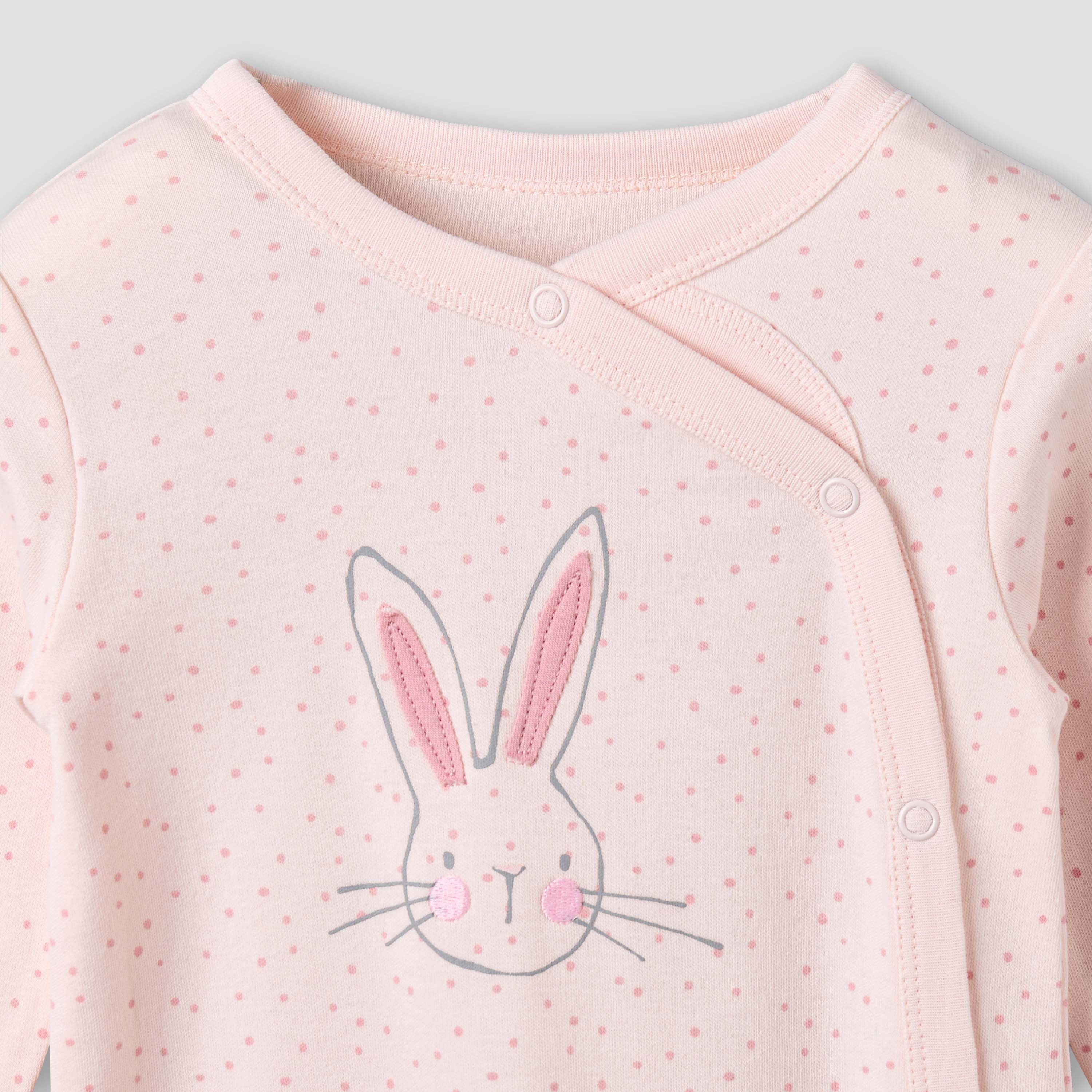 Pack of 3 Juniors Cotton Round Neck Long Sleeves Sleepsuit with Bunny Print-promo_babyshop_Buy2for115_QAT130126-image-6
