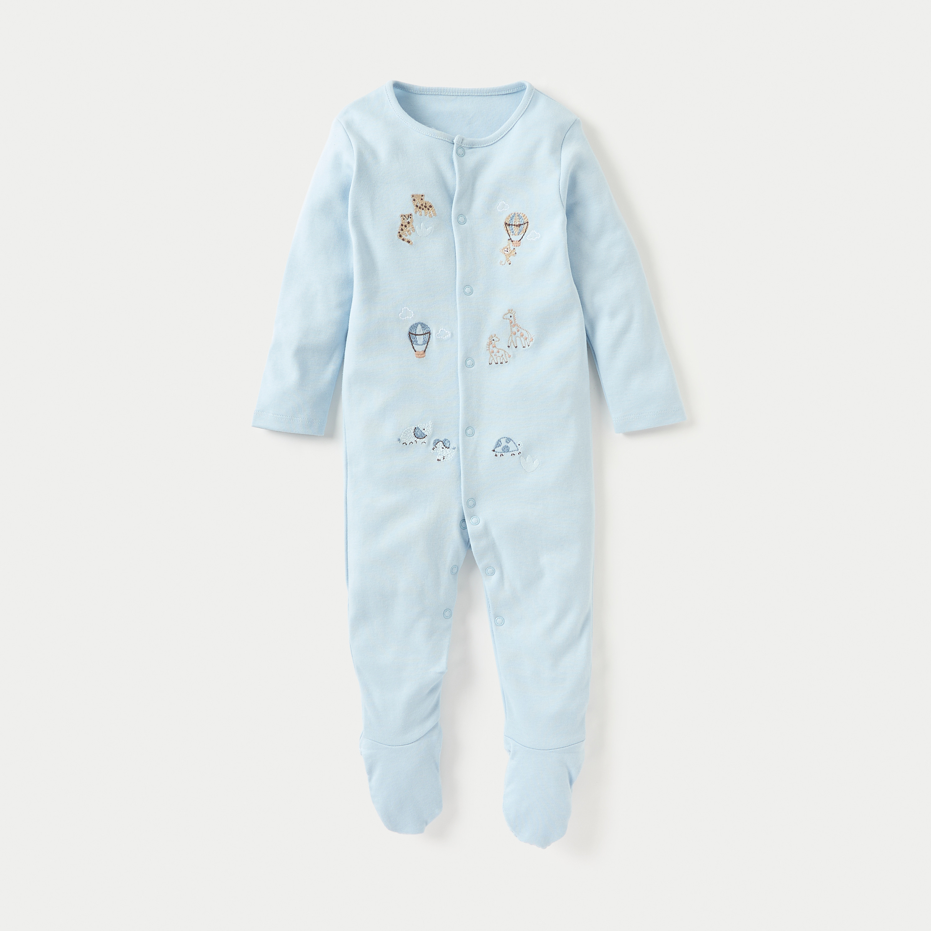 بدلة نوم مغلقة القدمين بأزرار إغلاق وطبعات من جونيورز - طقم من 3 قطع-baby-boys-clothing-nightwear-sleepsuits-image-2
