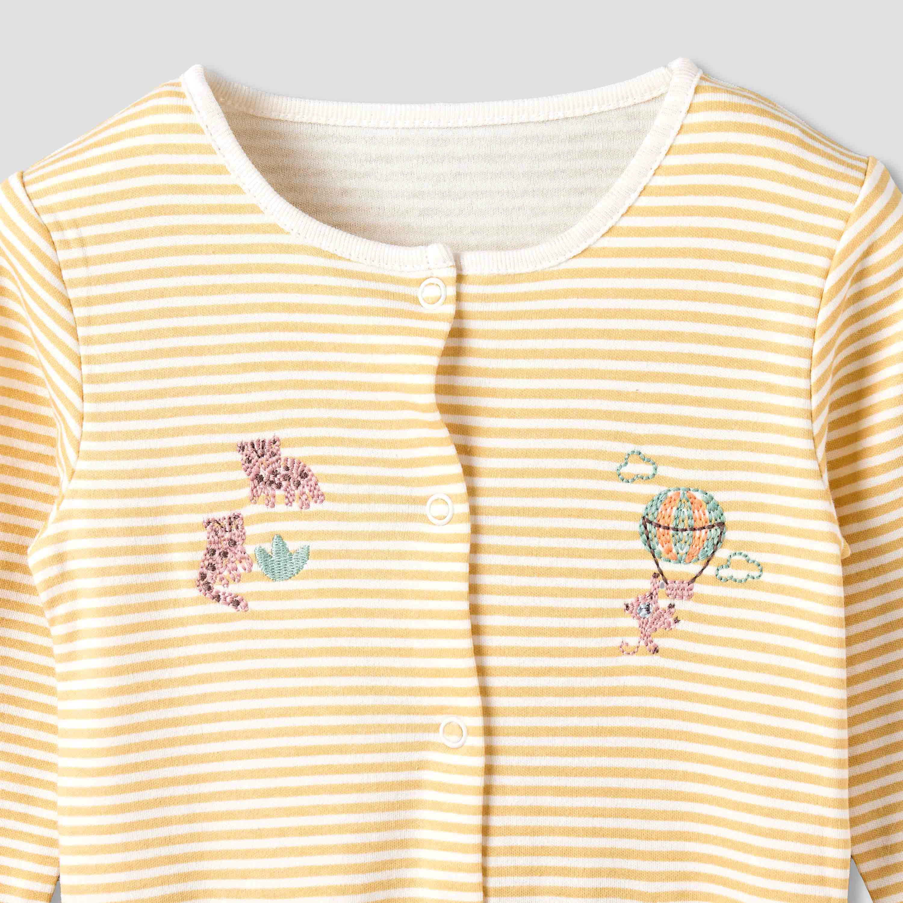 Pack of 3 Juniors Cotton Round Neck Long Sleeves Sleepsuit with Fun Print-promo_babyshop_Buy2for1025_KWT130126-image-6