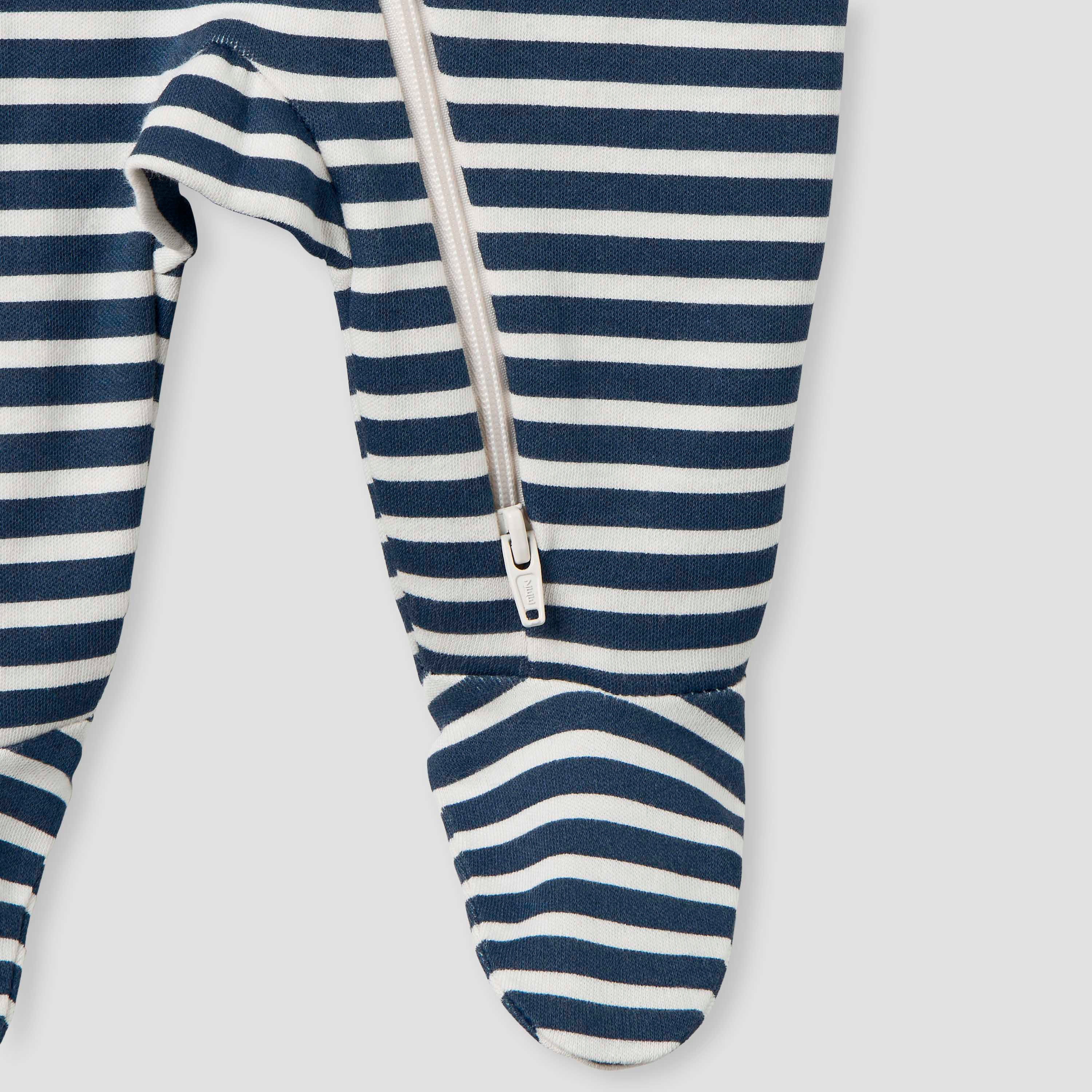 Juniors Printed Sleepsuit with Long Sleeves and Zip Closure - Set of 3-baby-boys-clothing-nightwear-sleepsuits-image-7