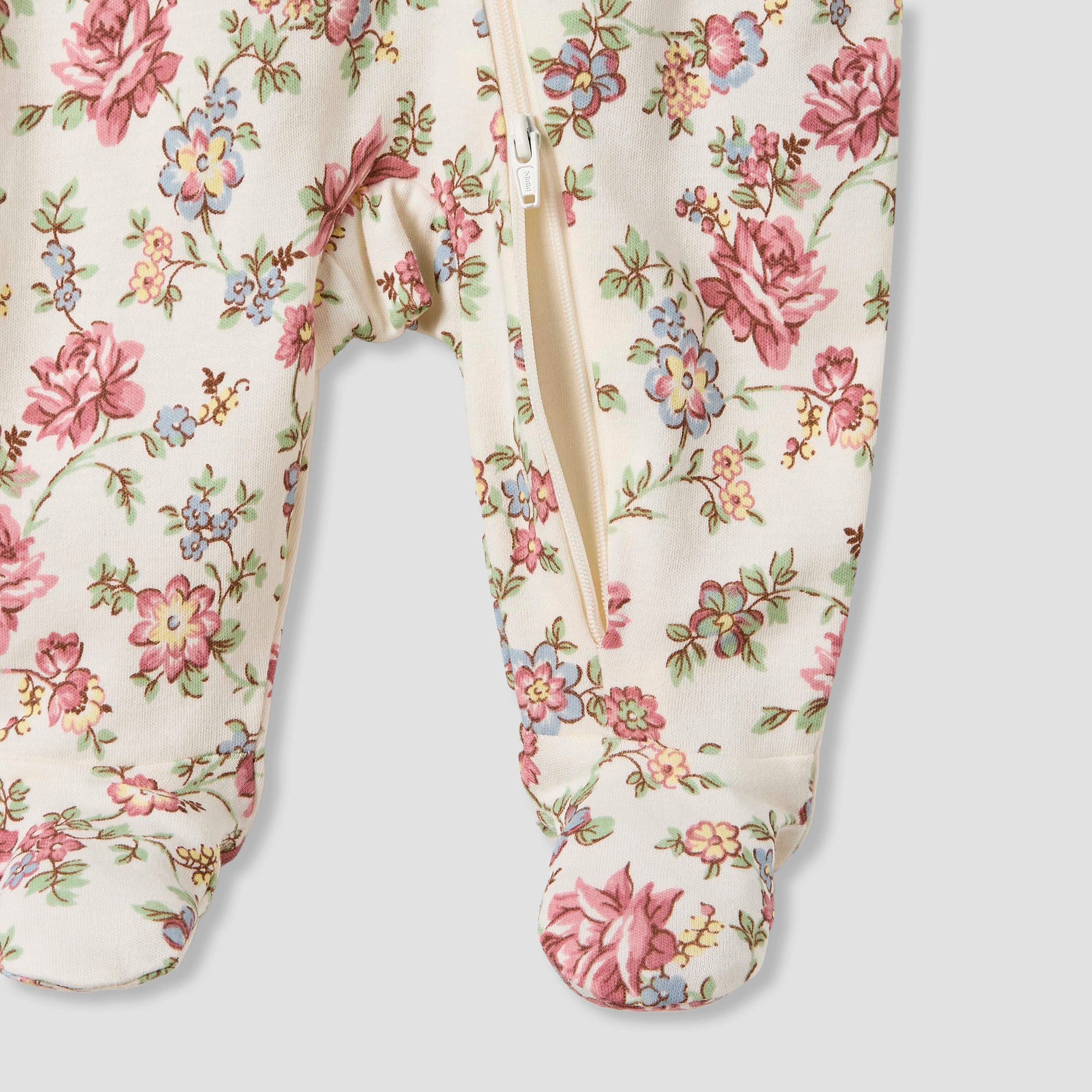 Juniors Round Neck Sleepsuit with Closed Feet - Cotton - Long Sleeves - Set of 3-baby-girls-clothing-nightwear-sleepsuits-image-7