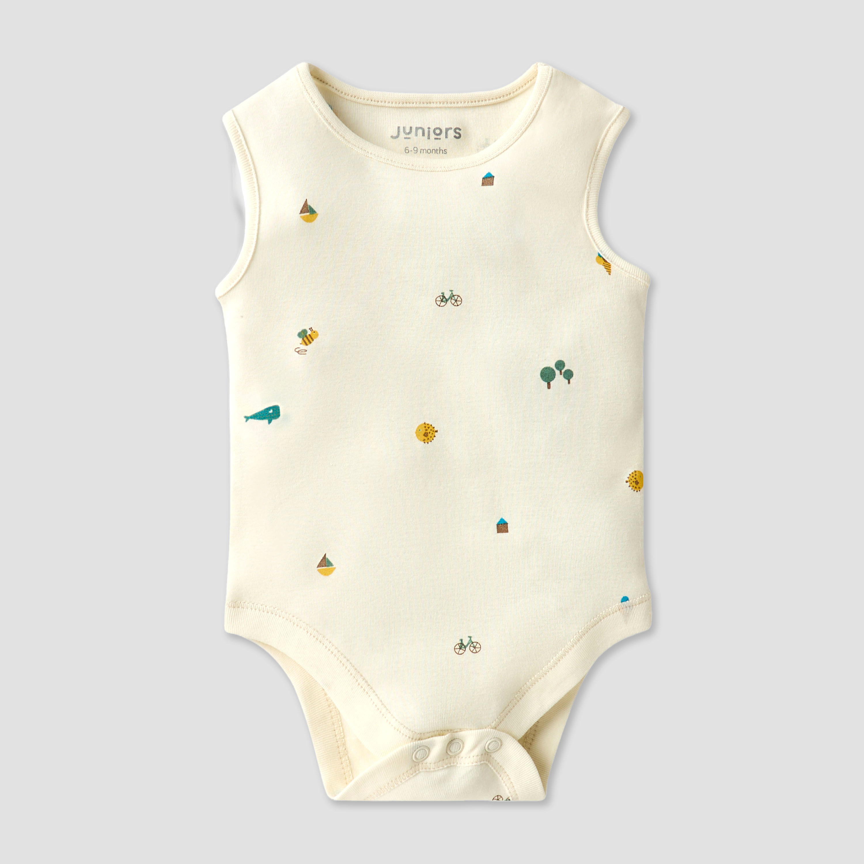 Juniors Assorted Sleeveless Bodysuit with Button Closure - Set of 7-baby-boys-clothing-bodysuits-image-4