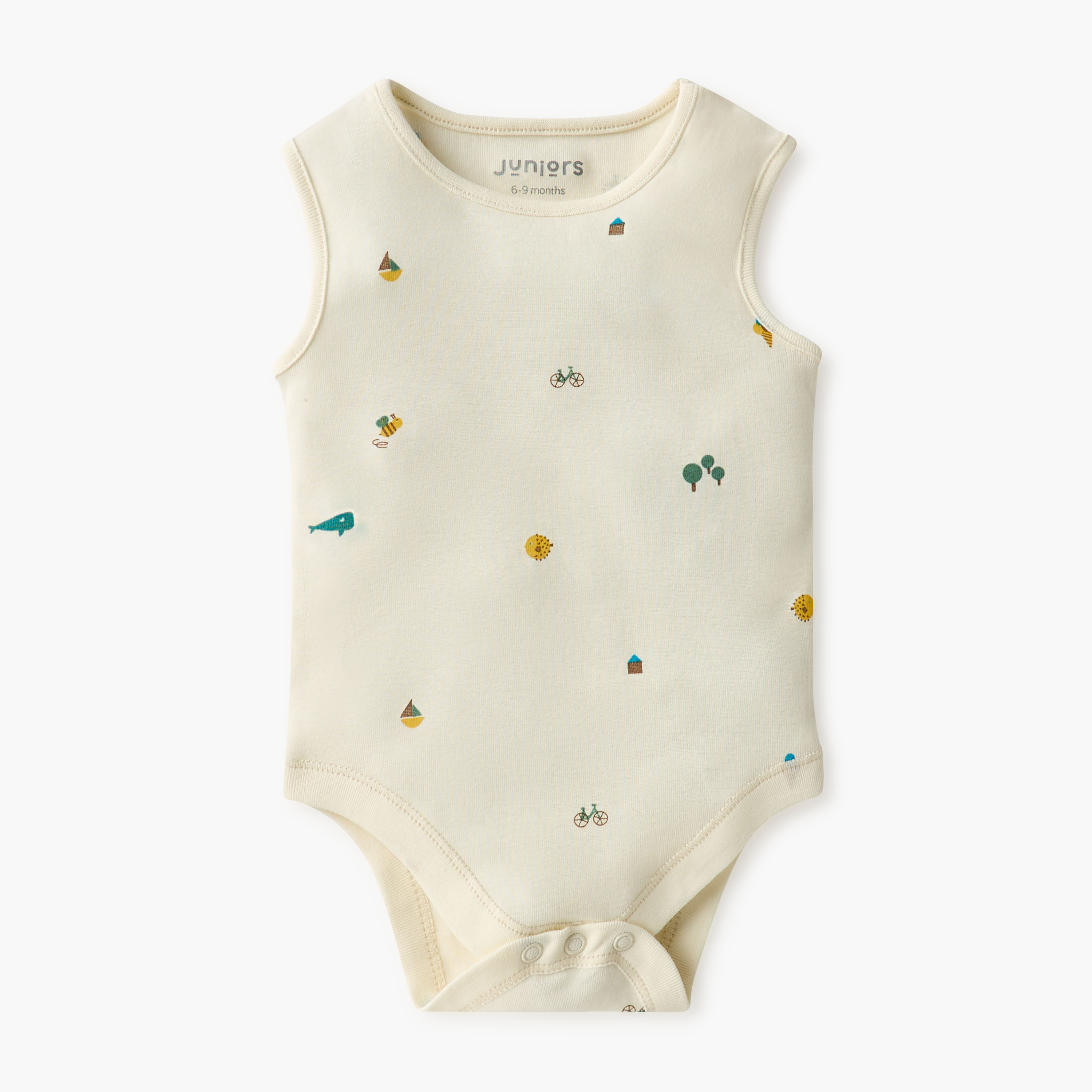 Juniors Assorted Sleeveless Bodysuit with Button Closure - Set of 7-baby-boys-clothing-bodysuits-image-5