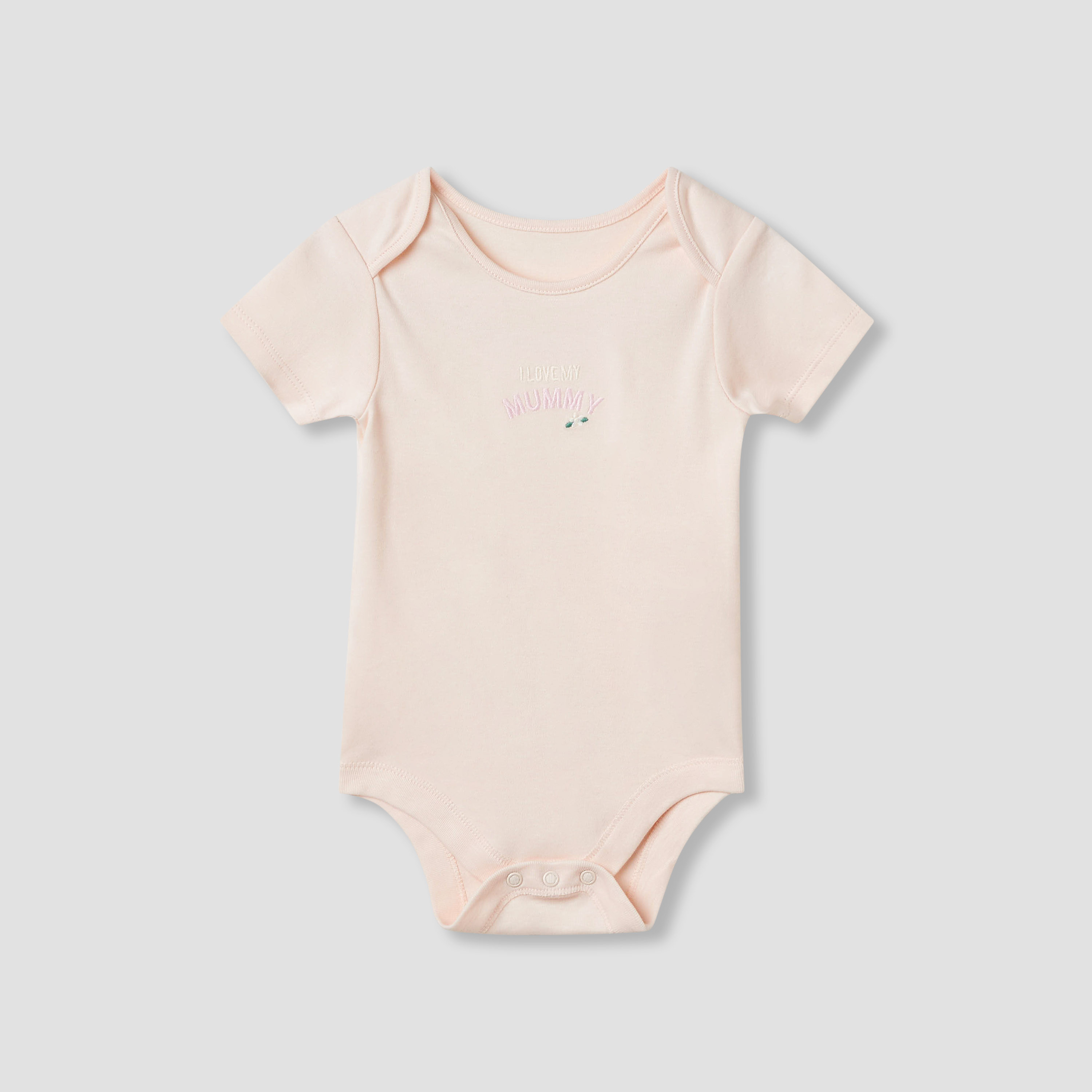 Juniors Assorted Bodysuit with Short Sleeves and Button Closure - Set of 3-baby-girls-clothing-bodysuits-image-3