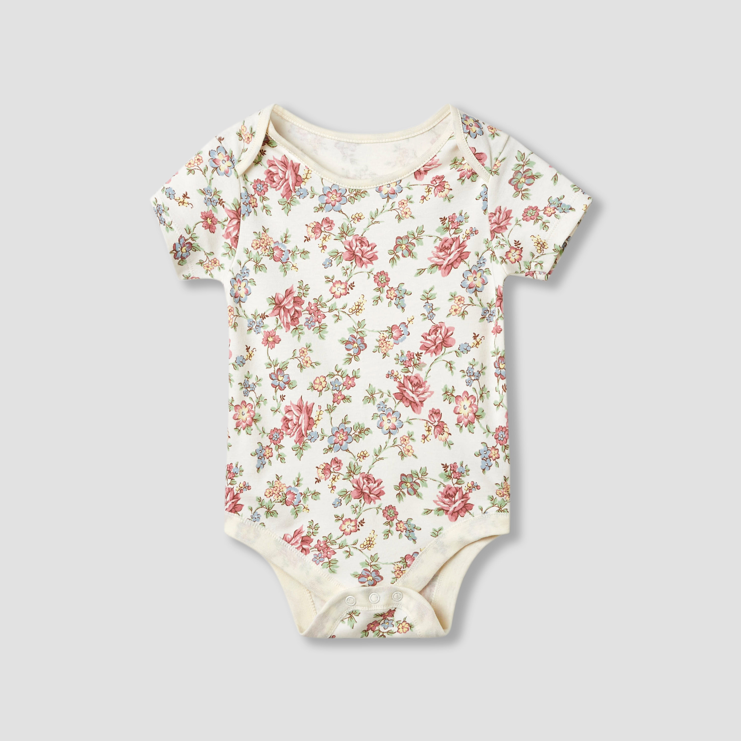 Juniors Assorted Bodysuit with Short Sleeves and Button Closure - Set of 3-baby-girls-clothing-bodysuits-image-4