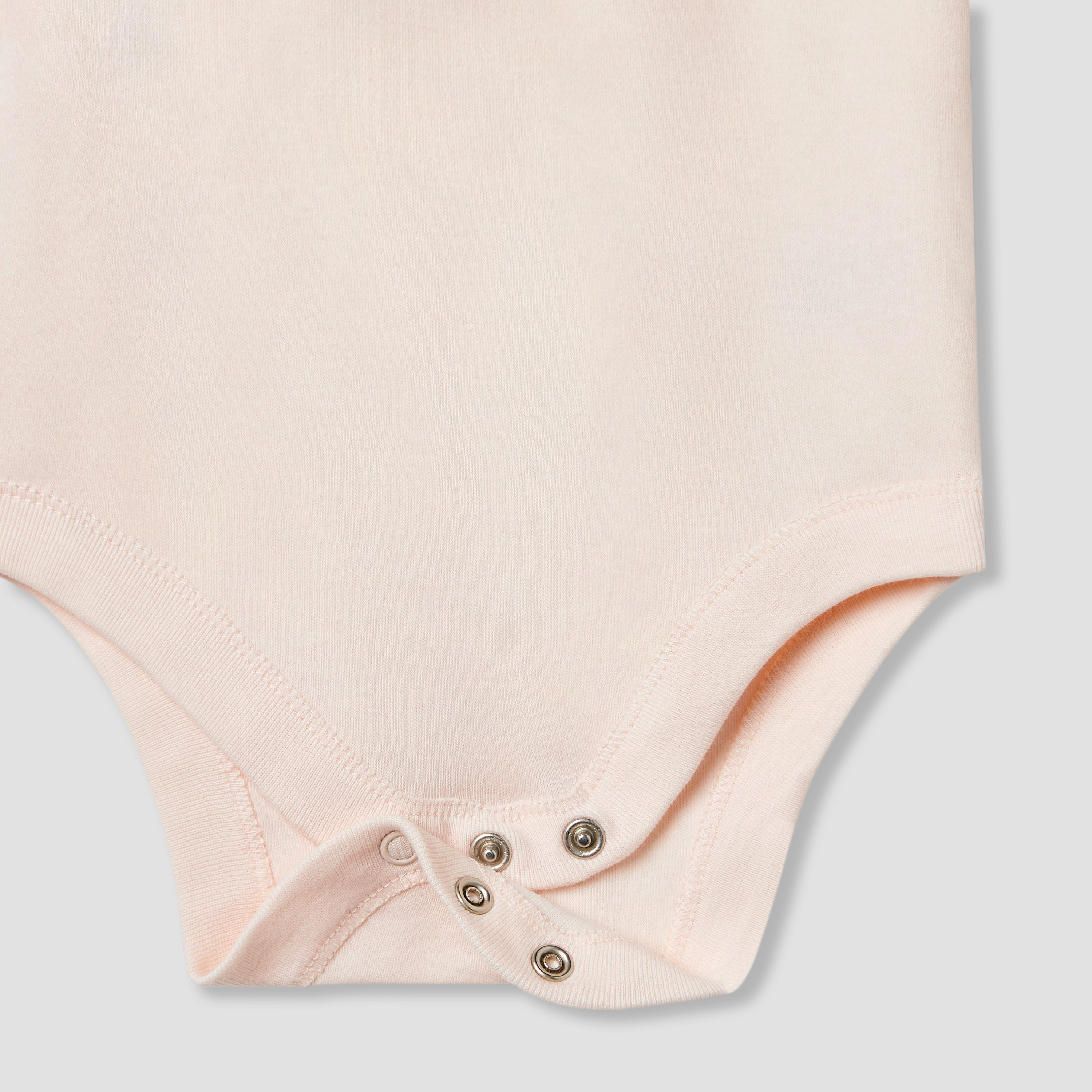 Juniors Assorted Bodysuit with Short Sleeves and Button Closure - Set of 3-baby-girls-clothing-bodysuits-image-6