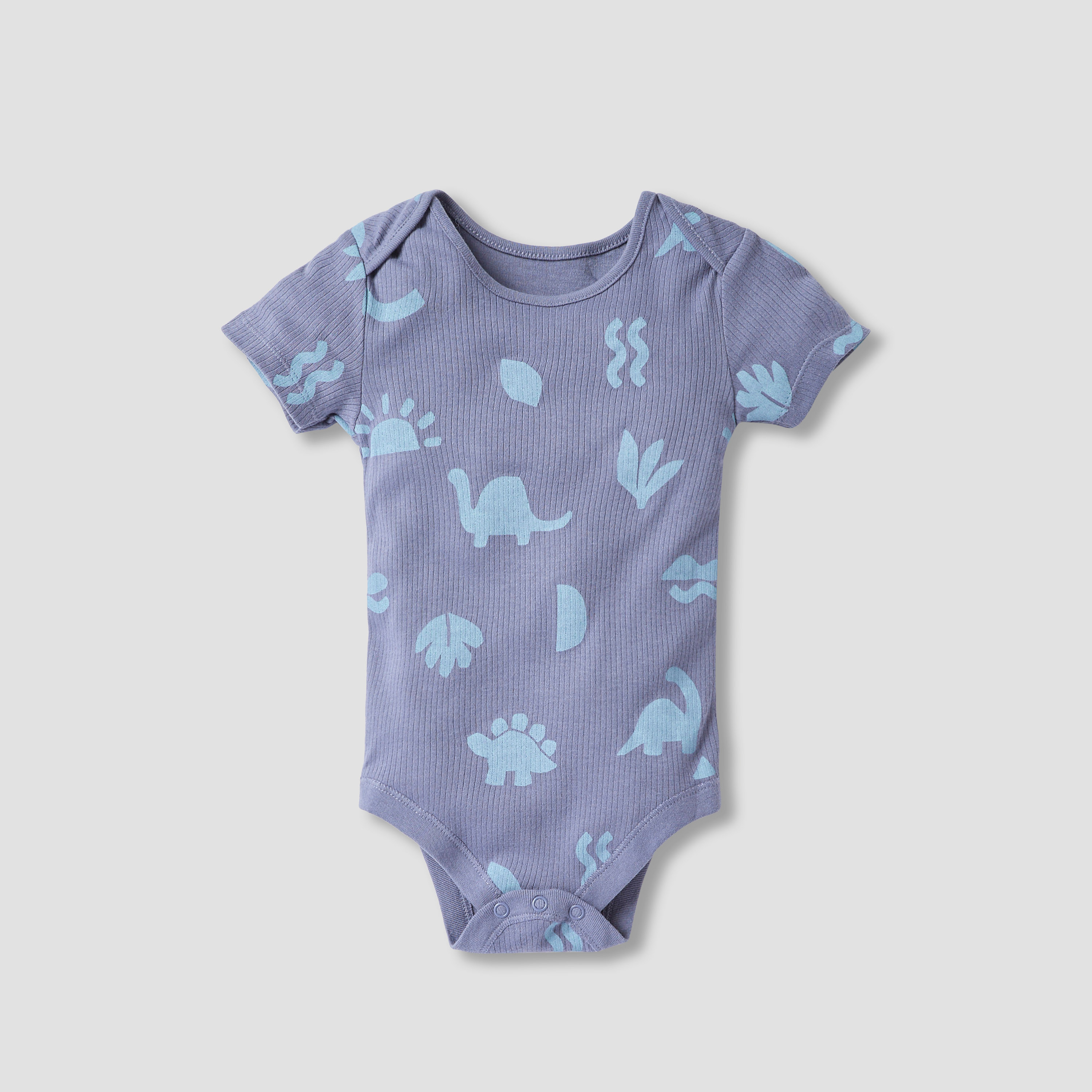 Juniors Dinosaur Detail Bodysuit with Short Sleeves - Set of 3-baby-boys-clothing-multipacks-image-3