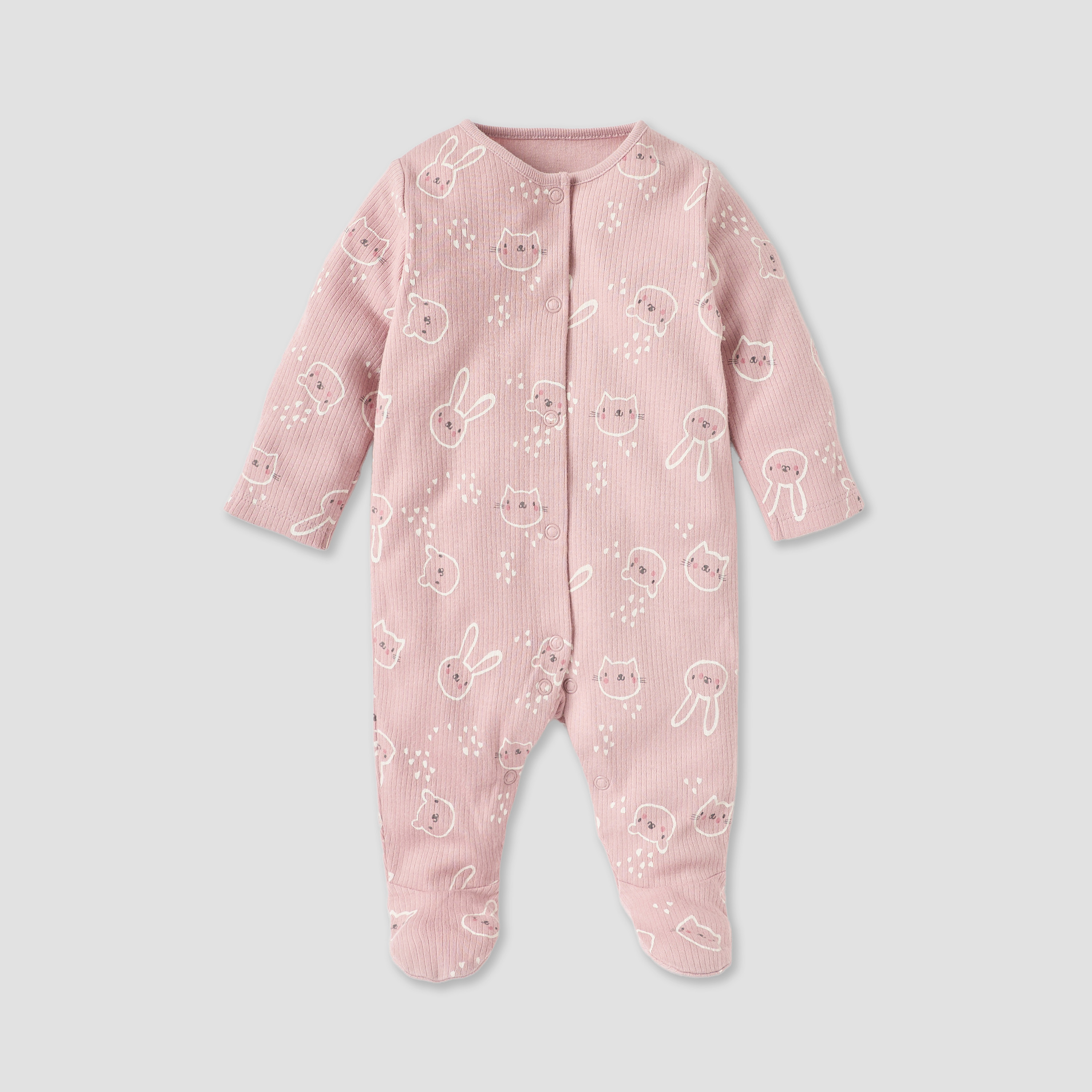 Juniors Printed Closed Feet Sleepsuit with Long Sleeves - Set of 3-promo_babyshop_Buy2for115_QAT130126-image-4