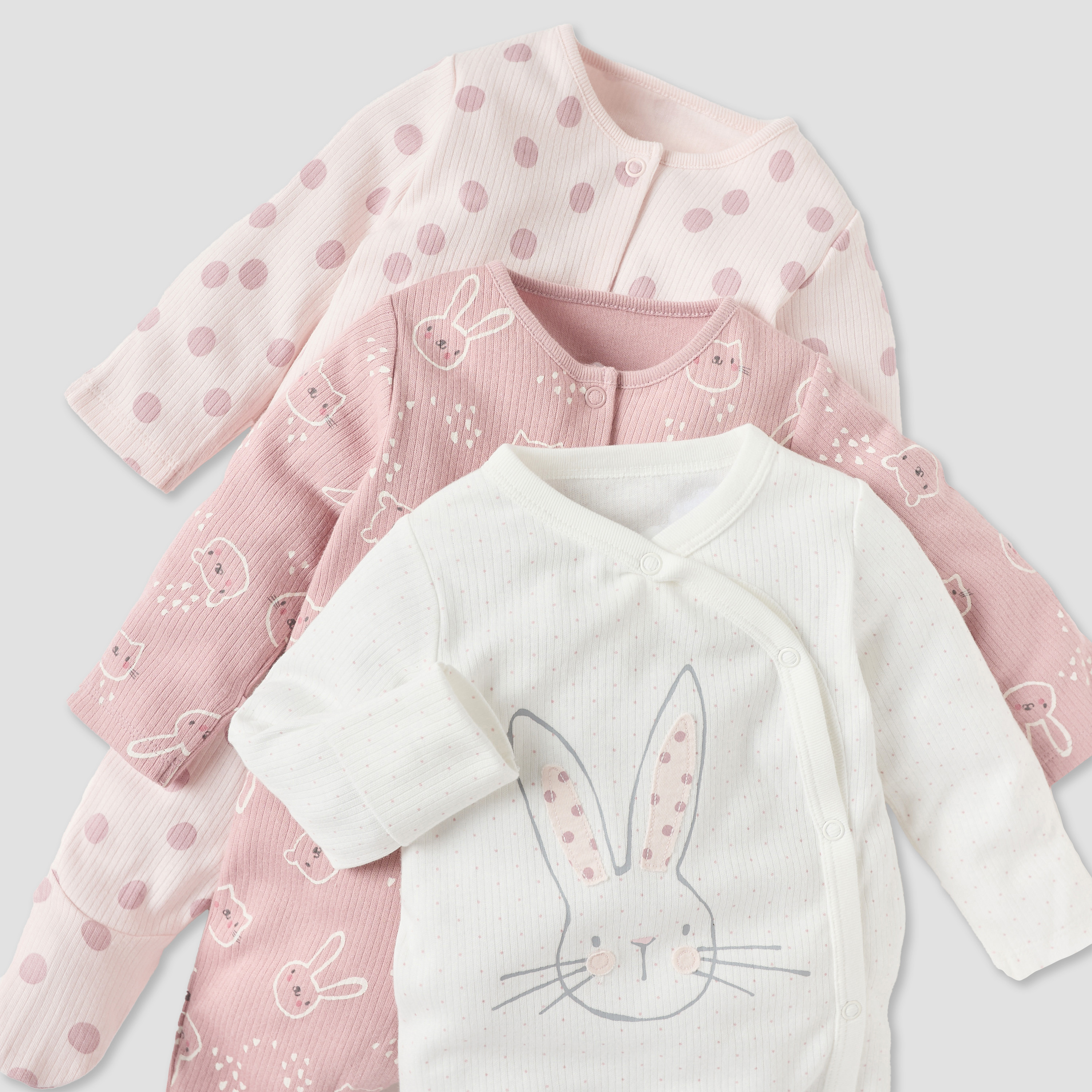 Juniors Printed Closed Feet Sleepsuit with Long Sleeves - Set of 3-promo_babyshop_Buy2for115_QAT130126-image-5