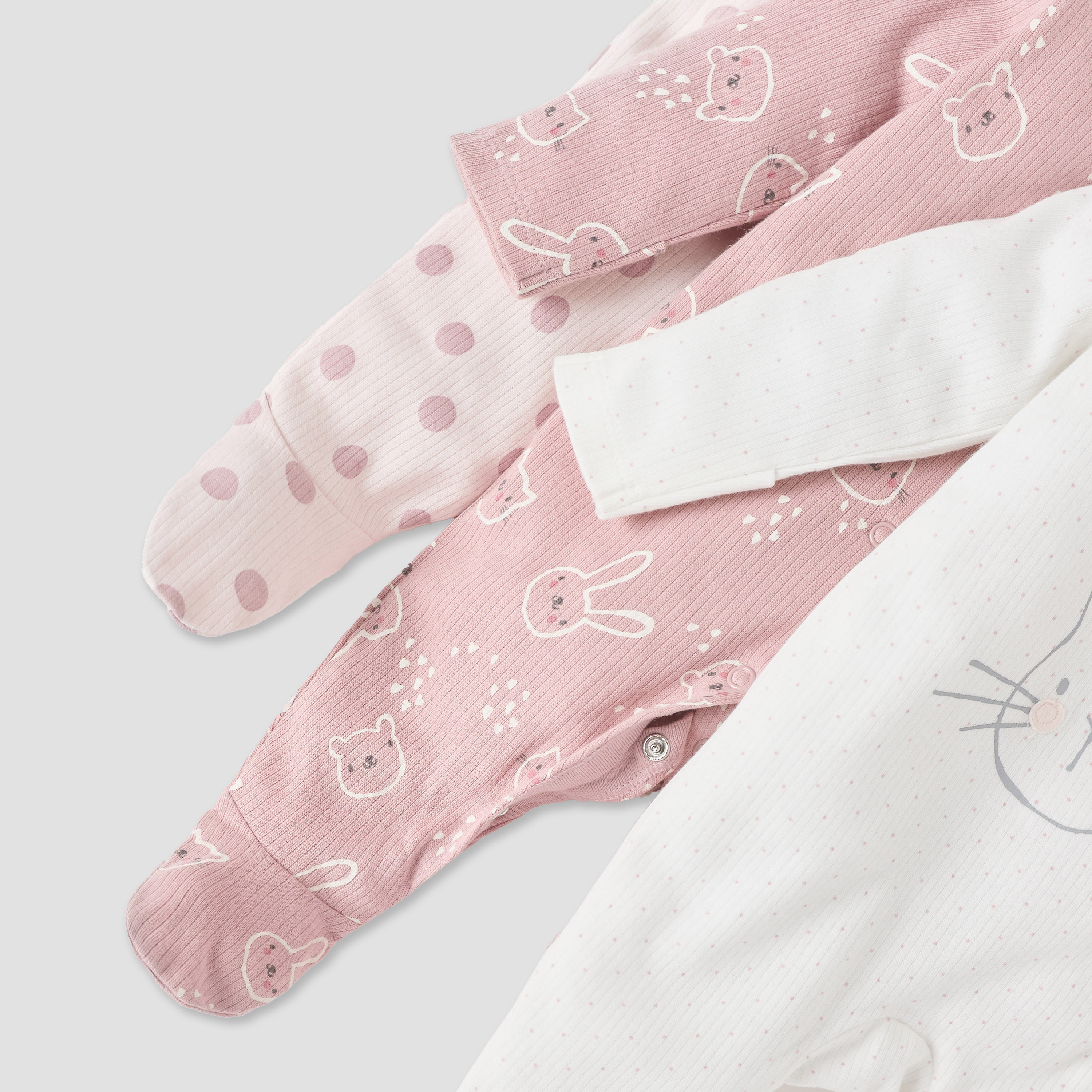 Juniors Printed Closed Feet Sleepsuit with Long Sleeves - Set of 3-promo_babyshop_Buy2for115_QAT130126-image-6